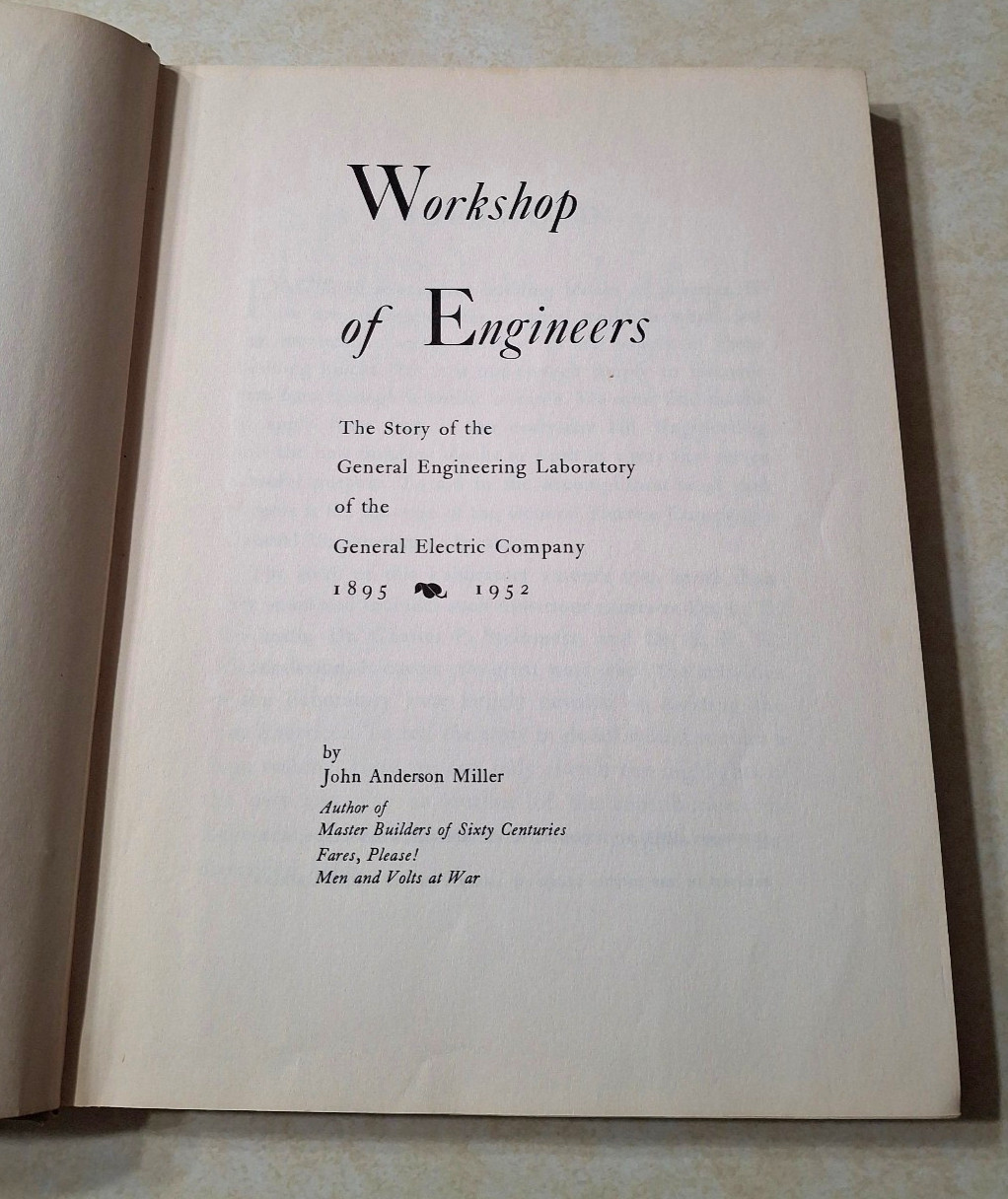 Workshop of Engineers General Electric G.E. Engineering Lab History Vintage 1953