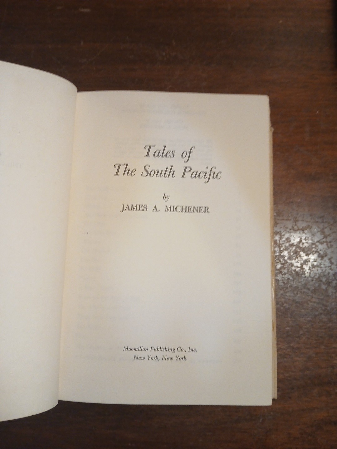 1947 Tales Of The South Pacific HCDJ Book Club Edition by James A. Michener