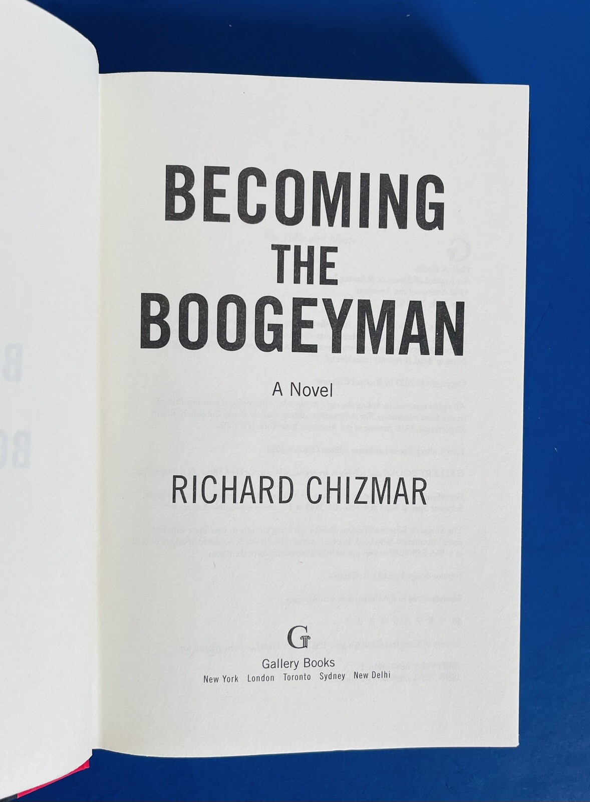 Becoming the Boogeyman by Richard Chizmar Hardcover 1st Ed W/Signed Bookplate