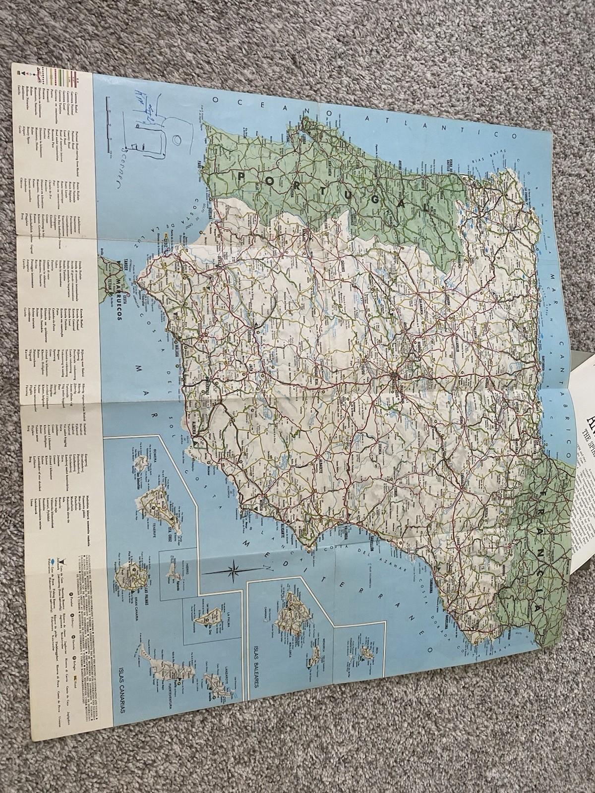 Vtg Andalusia Book W Map article 1964 English Southern Spain Acquaroni Arielli