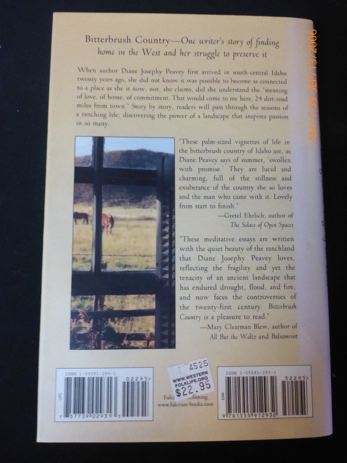 Bitterbrush Country: Living on the Edge of the Land – by Diane Peavey