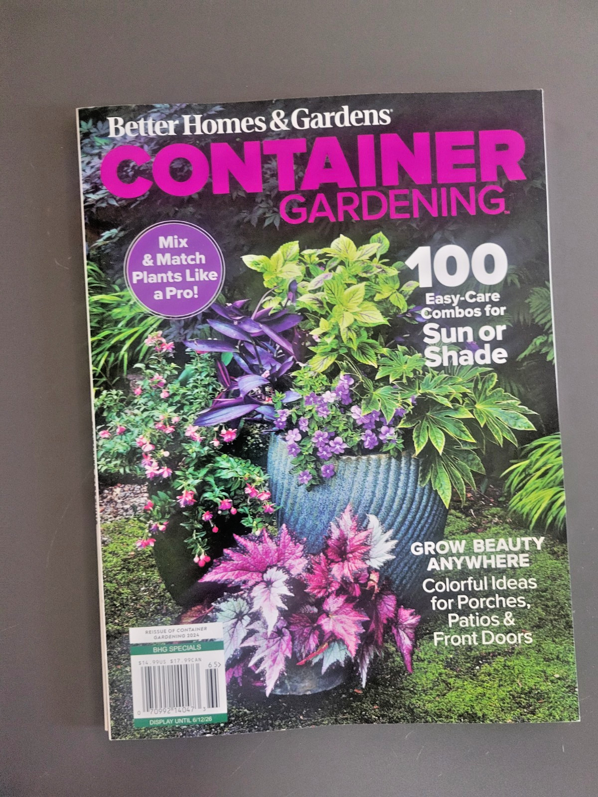 Container Gardening by BH&G – 100 Easy-Care Combos for Sun or Shade- Like A Pro