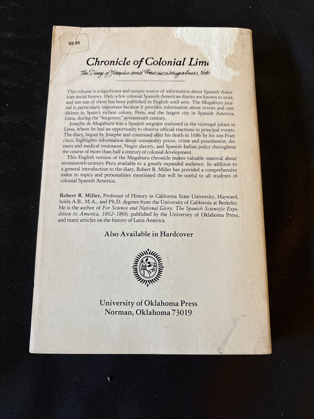 Chronicle of Colonial Lima 17thc Diary Journal Mugaburu 1600s Peru South America
