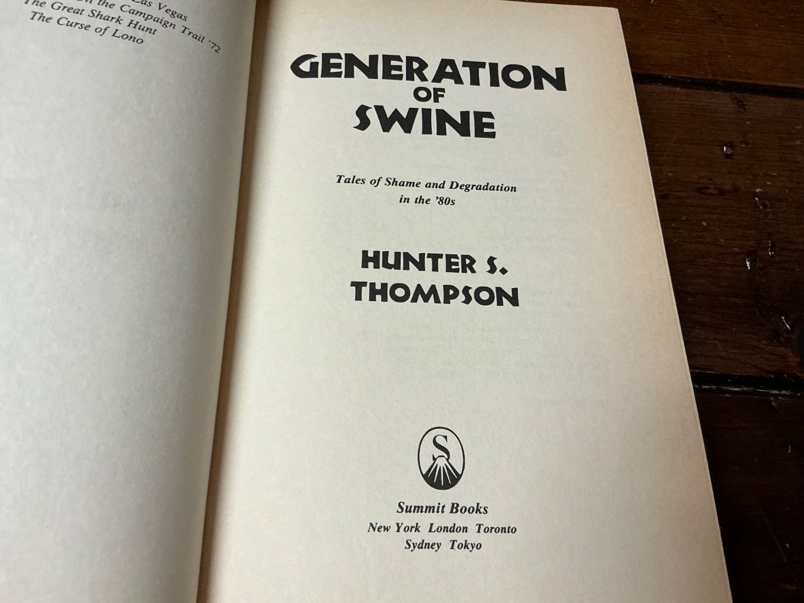 Hunter S. Thompson ** (Lot of 3) ** Hardcopies ** BETTER THAN SEX & (2) Others