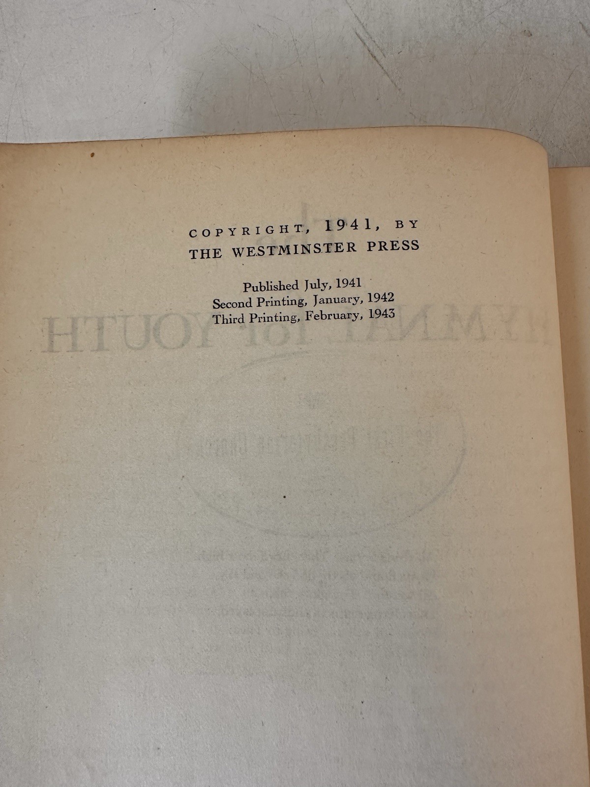 The Hymnal For Youth [1944, Hardcover] Herald Edition (The Westminster Press)