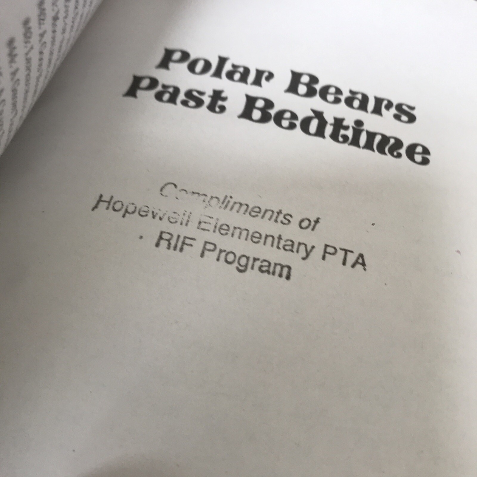 Polar Bears Past Bedtime by Mary Pope Osborne