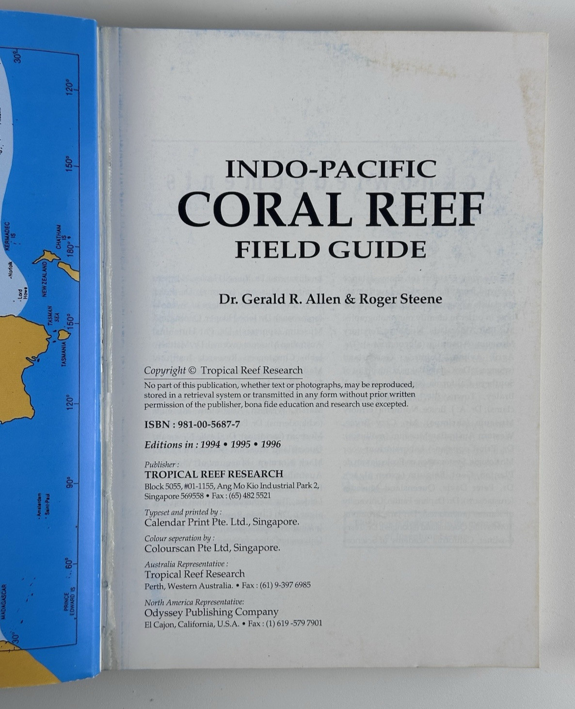 Indo-Pacific Coral Reef Field Guide by Dr. Gerald R. Allen & Roger Steene 1996
