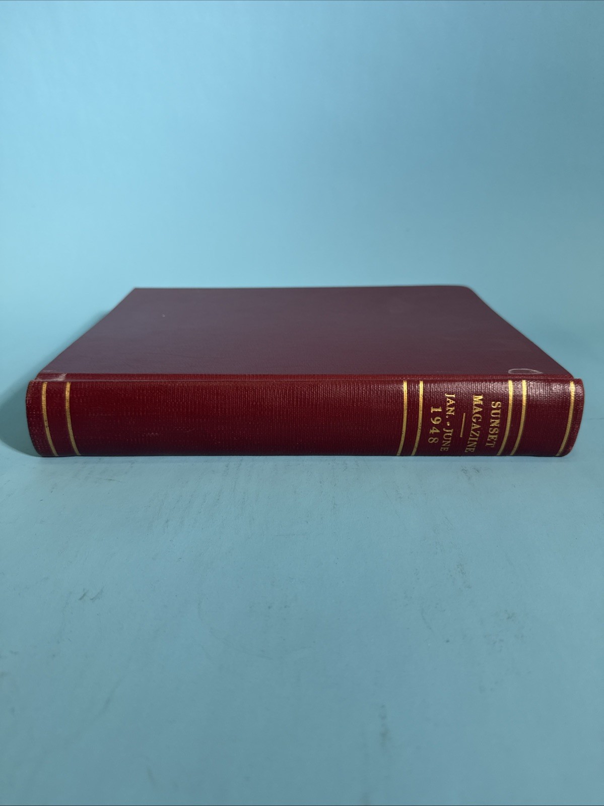 Vintage Complete Sunset Magazine 1948 Jan-June Bound Red Southwest Red Book OOP