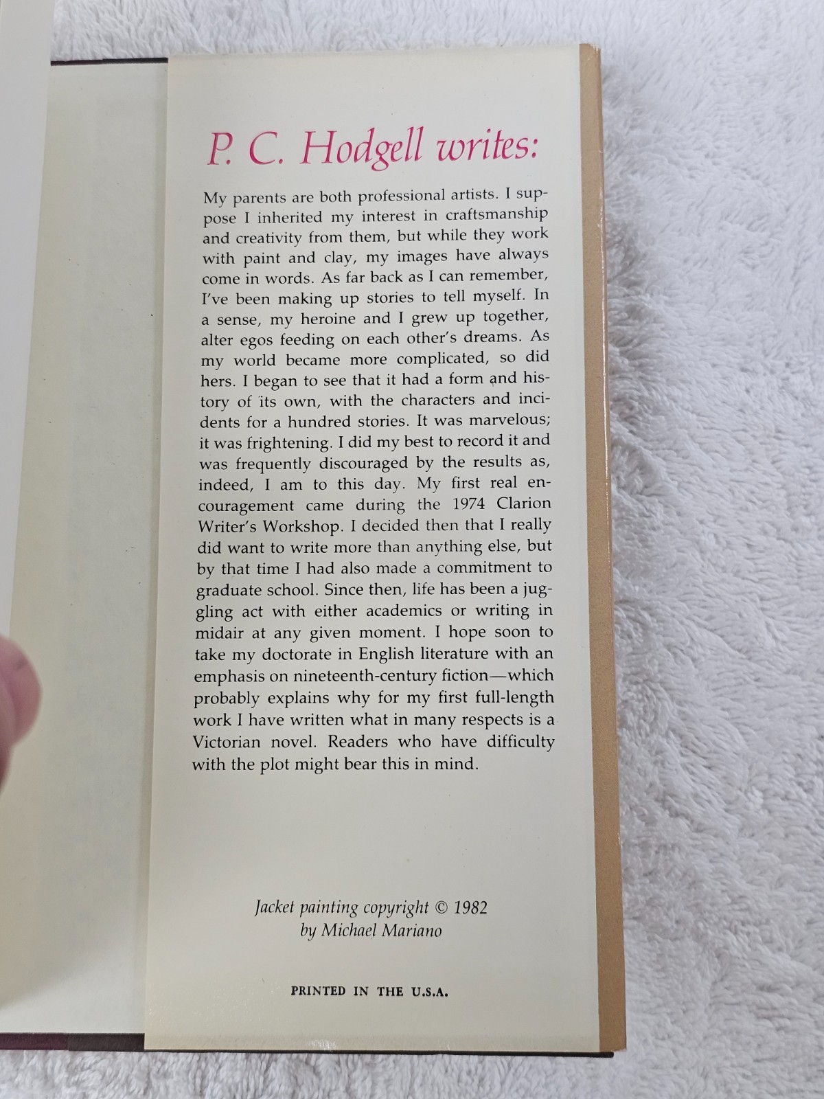 God Stalk P.C. Hodgell 1982 Hardcover Book Club Dust Jacket Fantasy Kencyrath 1