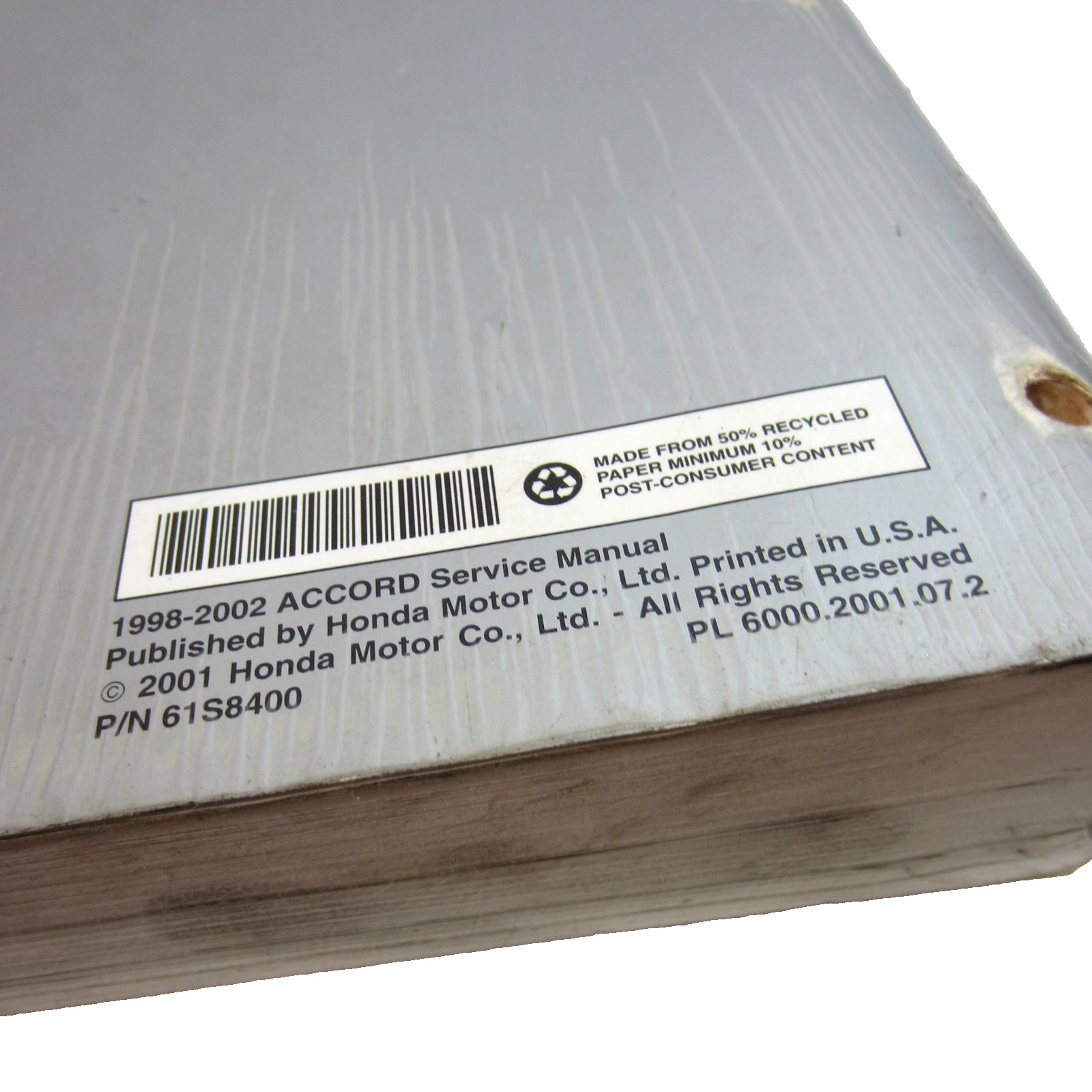 Vintage Honda Accord 1998 – 2002 Service Manual Repair Shop Silver Big Book OEM