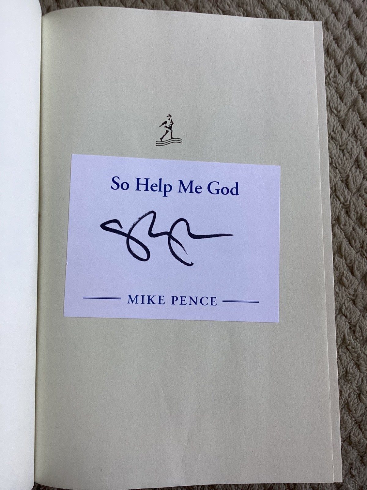 *Signed* So Help Me God by Mike Pence (2022, Hardcover) VP US Politics