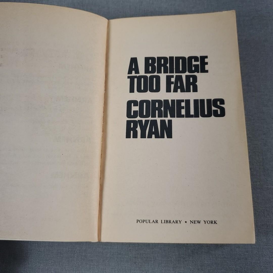 A Bridge Too Far Cornelius Ryan 1974 Vintage Paperback Book