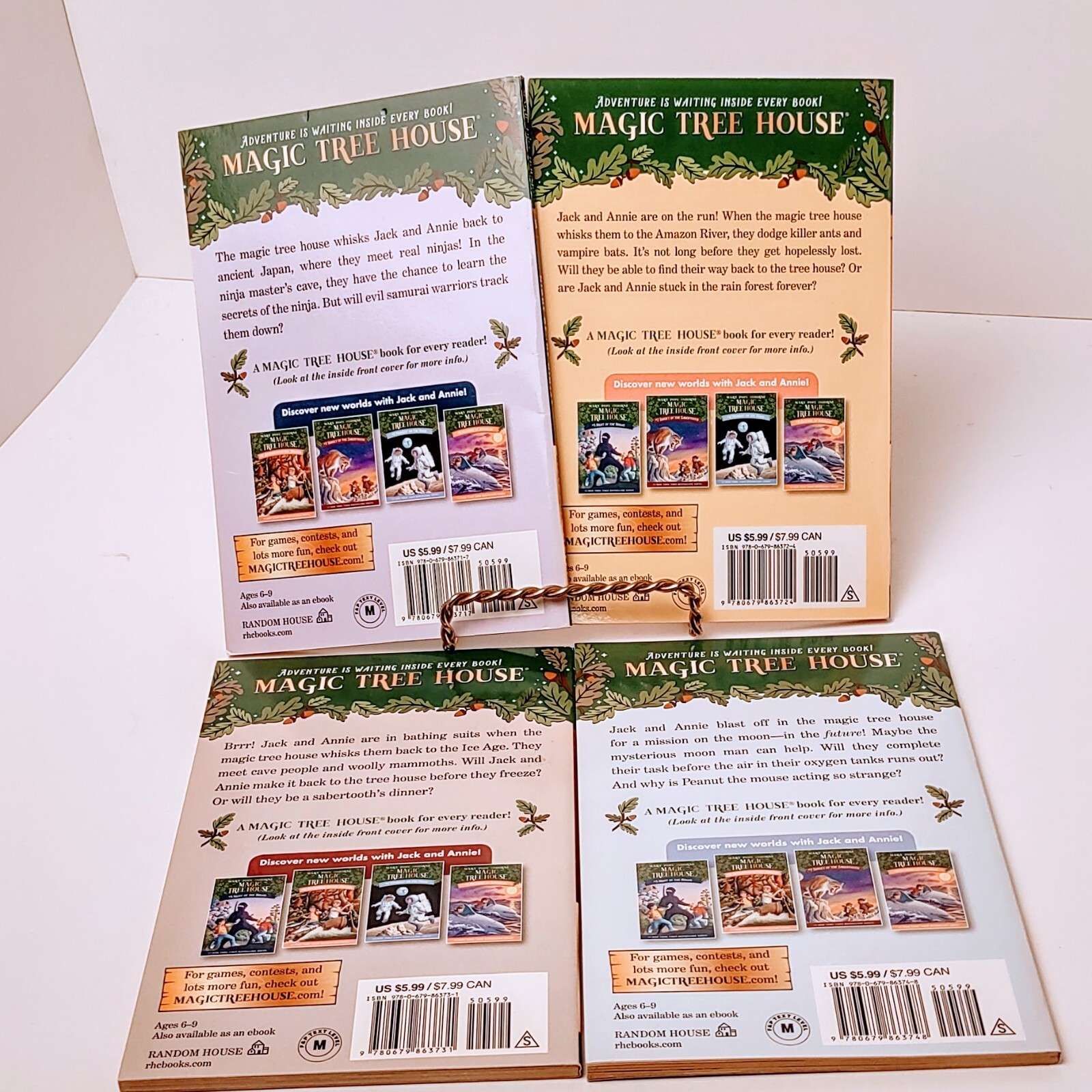 Mary Pope Osborne Magic Tree House Books 5-8 Boxed Set Fantasy Magic Action
