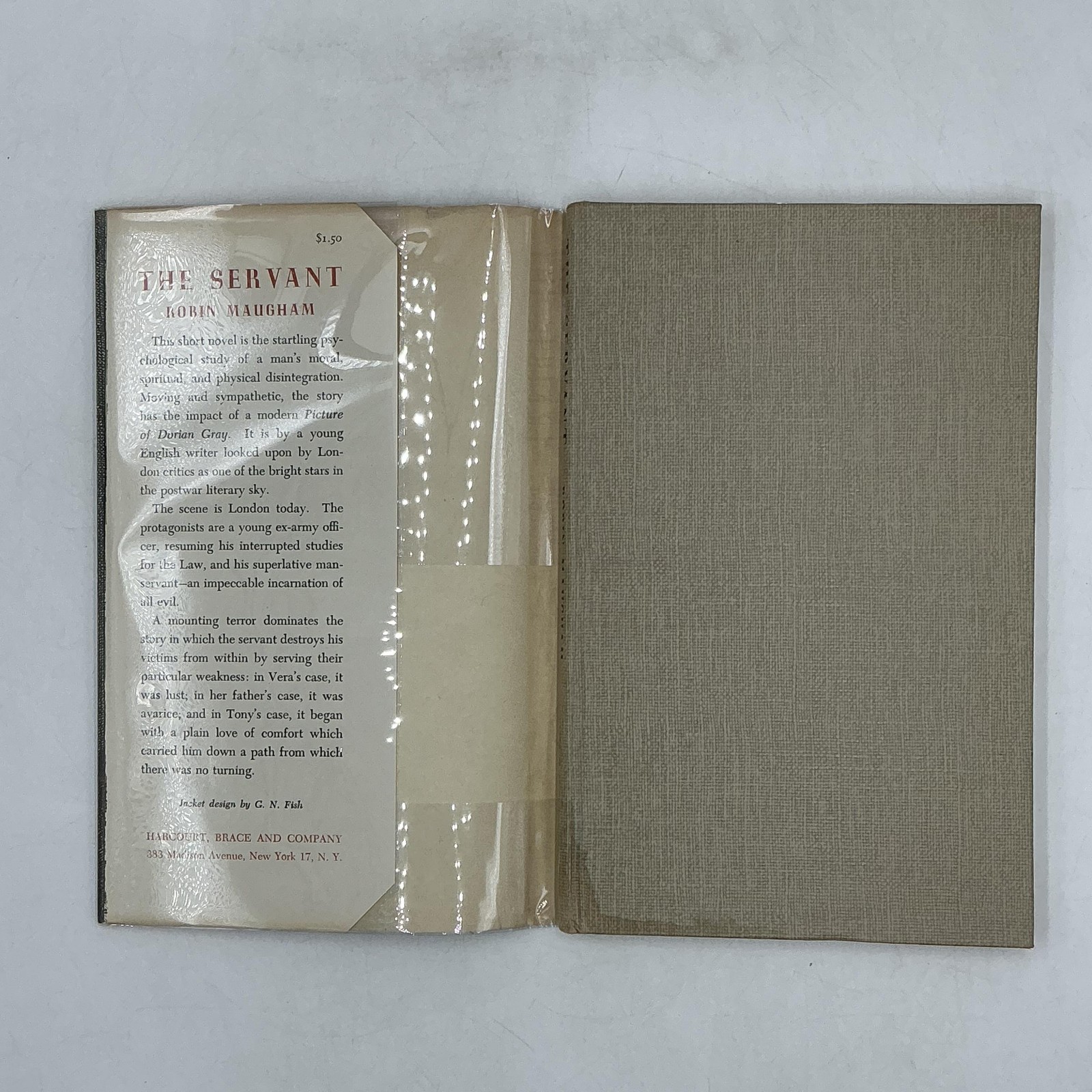 THE SERVANT Robin Maugham 1949 Hardcover First Edition Harcourt Brace DJ