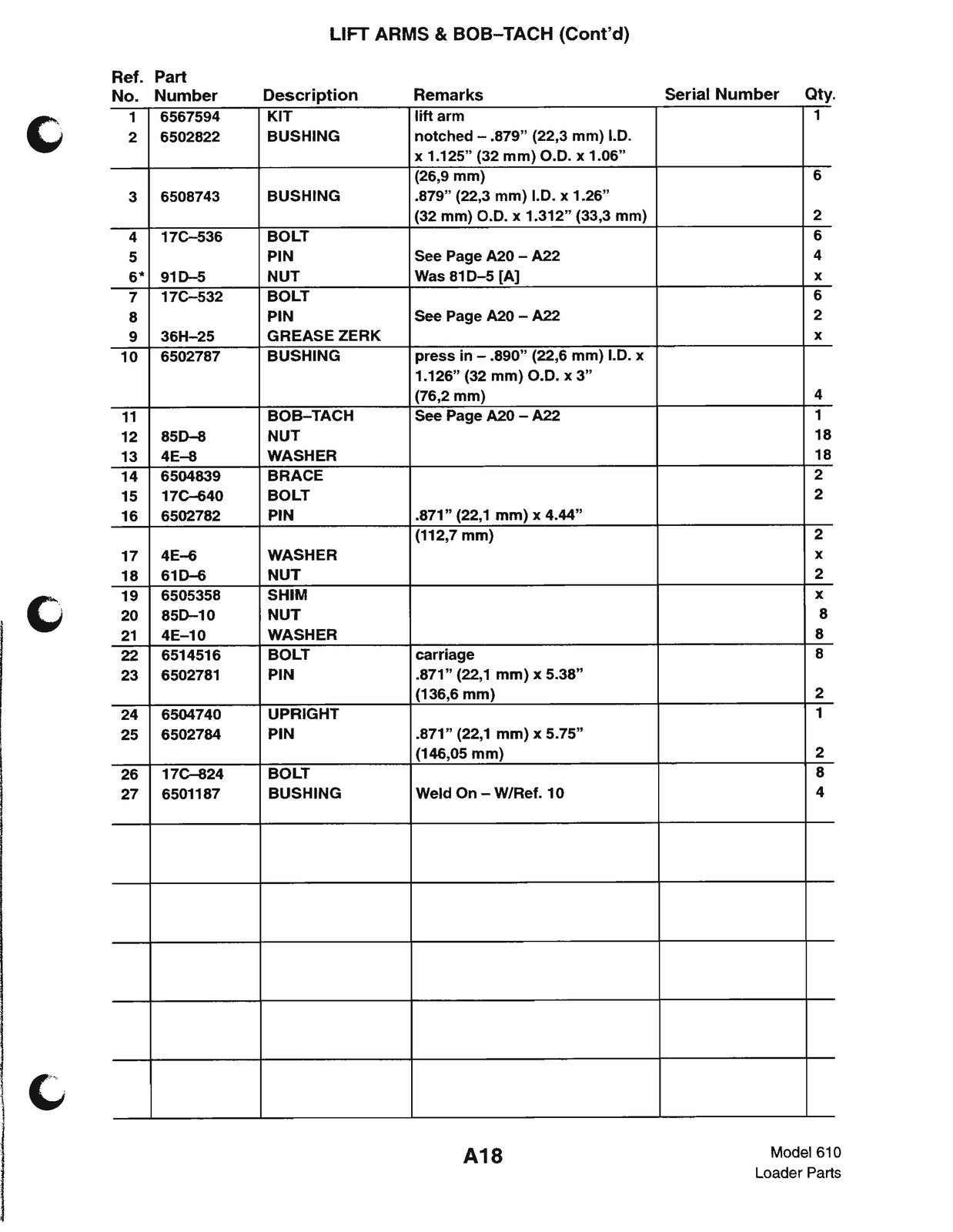 BOBCAT 610 Parts Manual 1999 – STEEL WIRE BOUND – PROTECTIVE COVERS