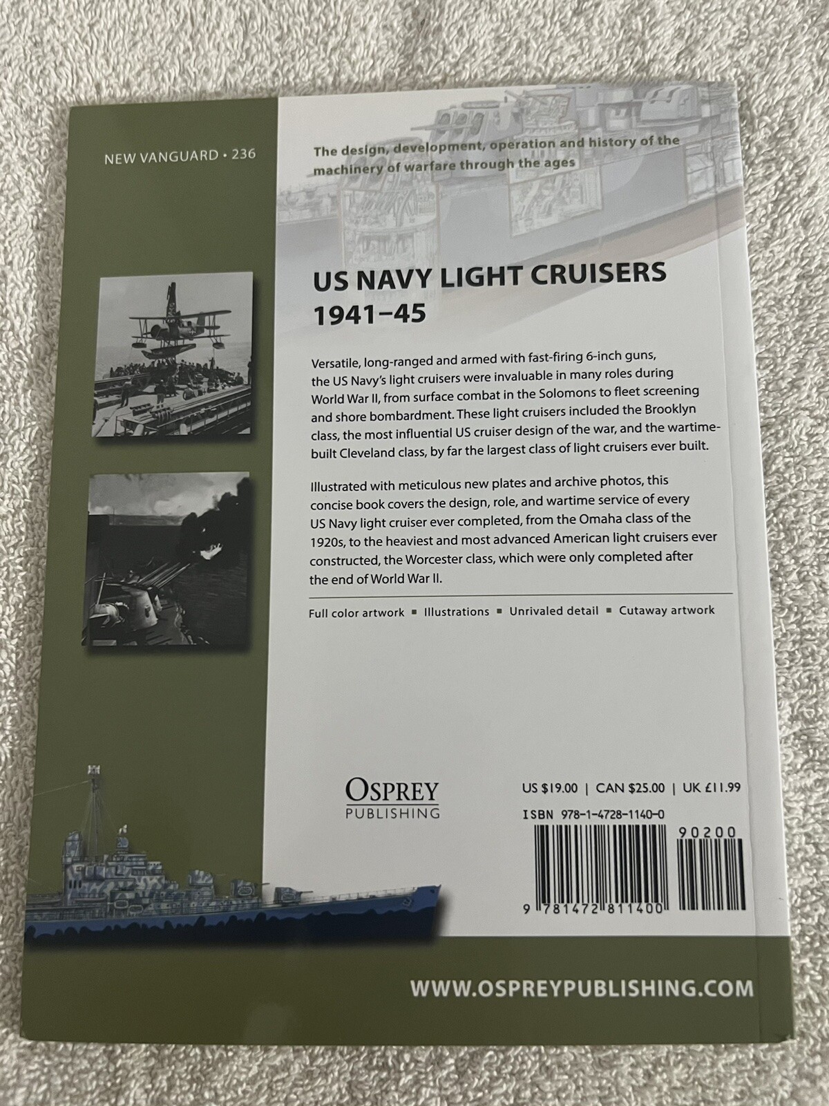New Vanguard Ser.: US Navy Light Cruisers 1941-45 by Mark Stille (2016, Trade…