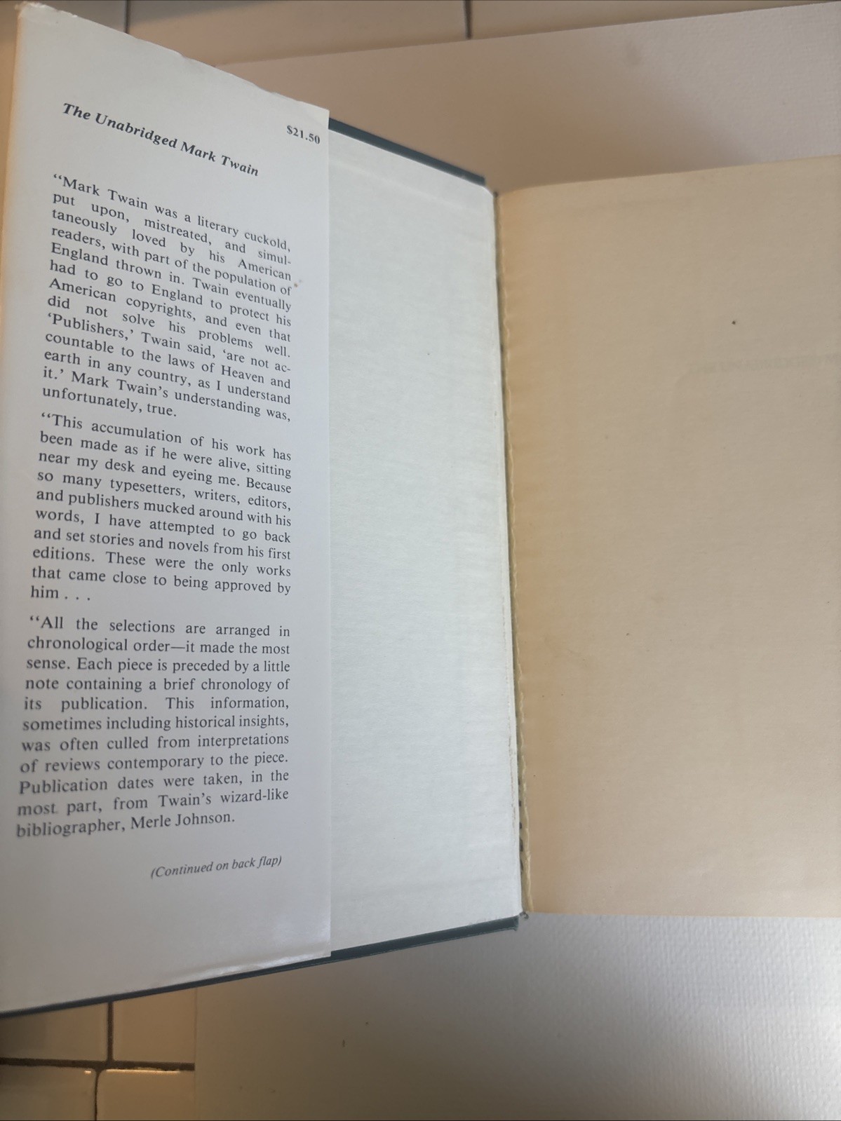 The Unabridged Mark Twain Volume – Hardcover + Dust Jacket