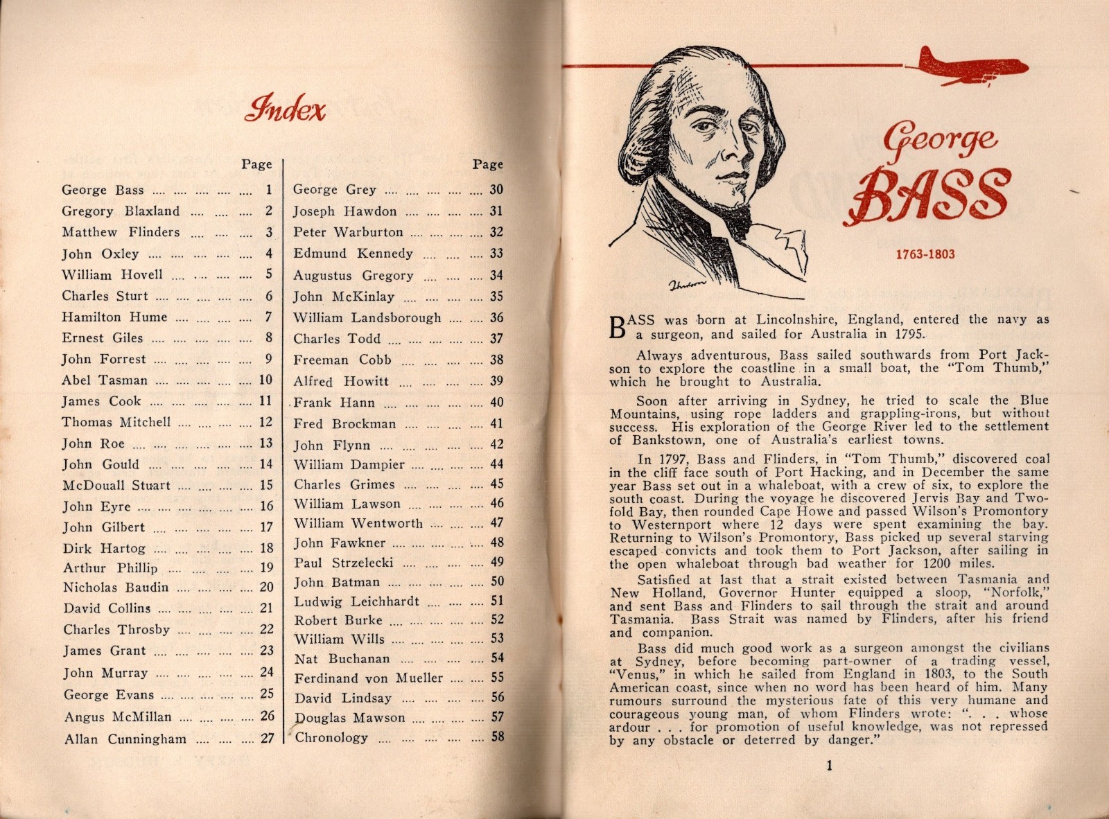 TAA Presents 54 EXPLORERS of AUSTRALIA 58 pages Trans Australia Airlines 1955