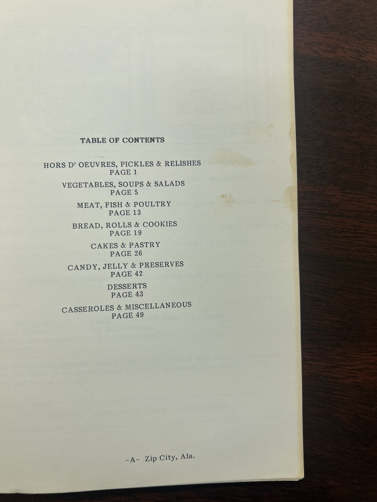 VTG Spiral Cherished Recipes Of Out Community Zip City Alabama Recipes