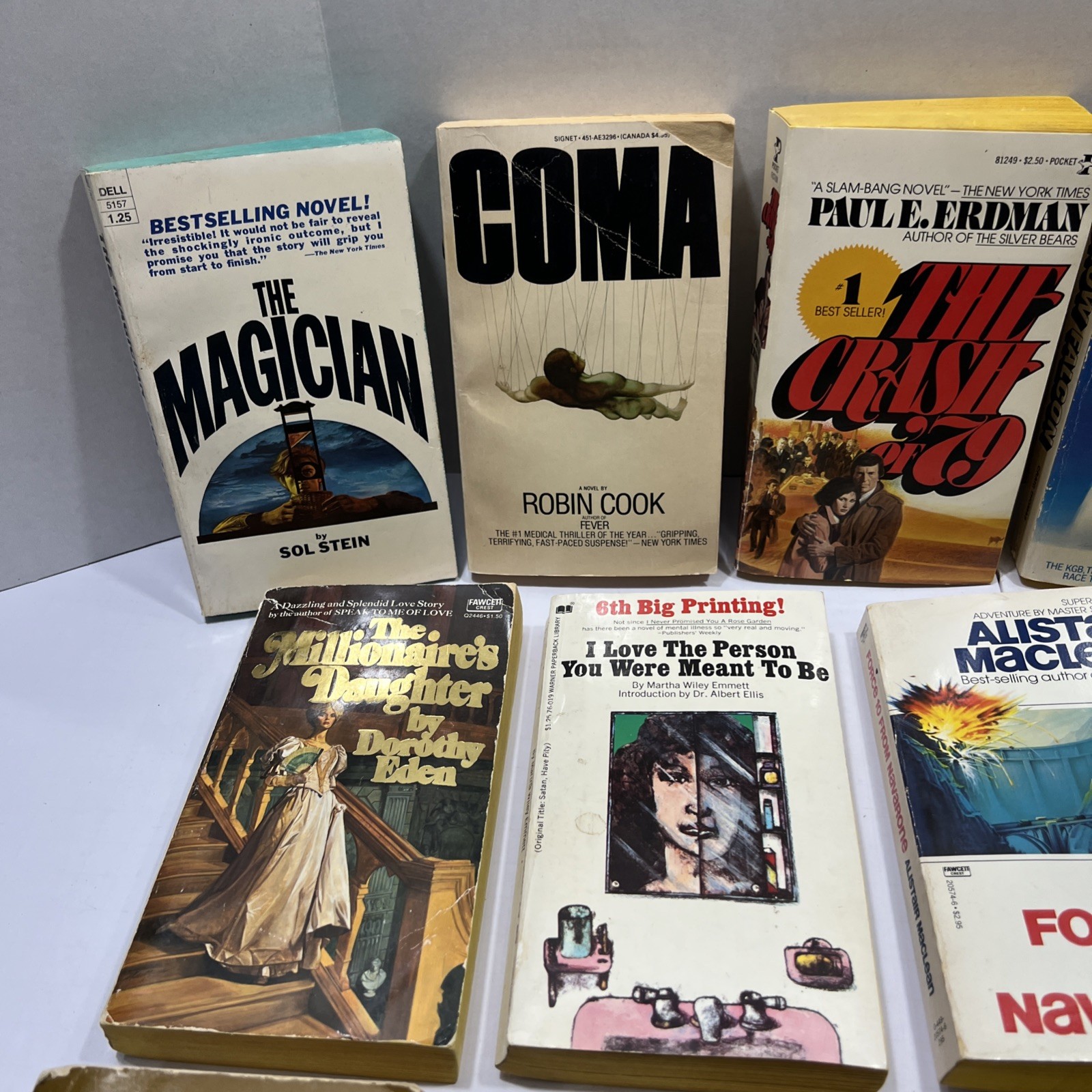 Lot of 16 Mixed Vintage Fiction Mystery Fantasy Crime Books Various Authors PB