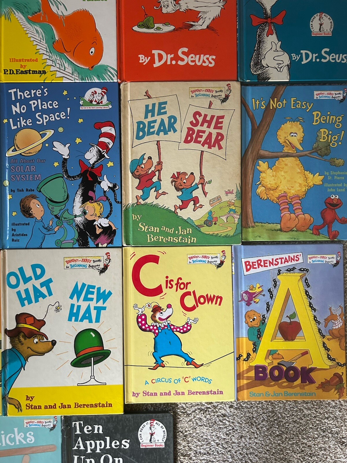 Lot of 21 DR SUESS Beginner Bright & Early Books, Berenstains Cat In The Hat