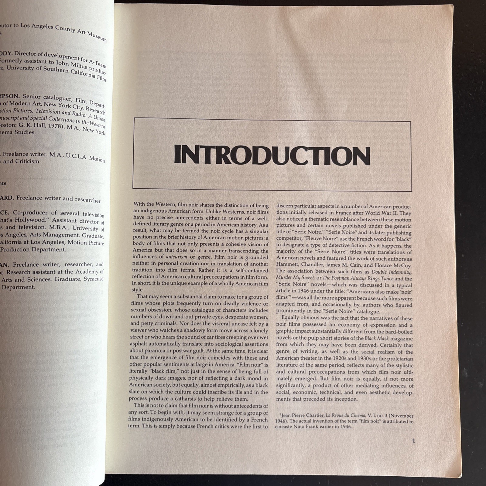FILM NOIR: AN ENCYCLOPEDIC REFERENCE By Alain Silver and Elizabeth Ward PB 1979