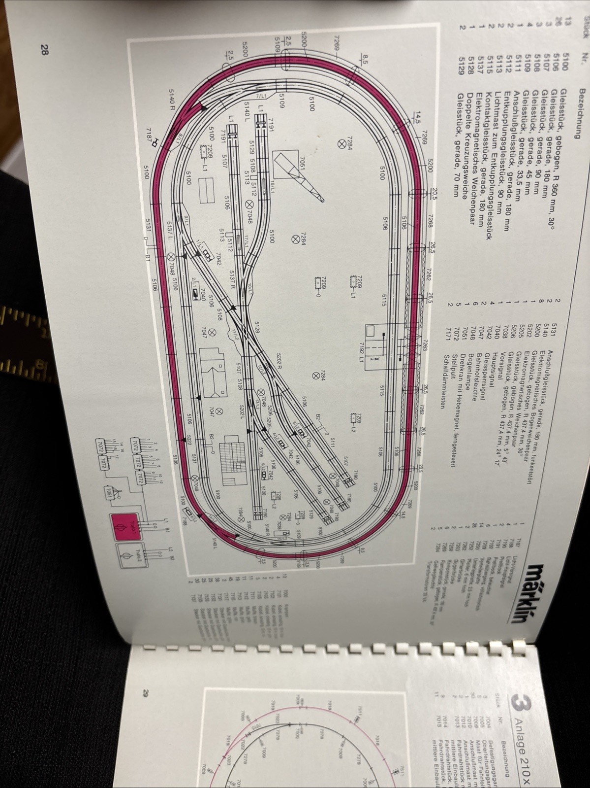 1977 Märklin H0 0390 Handbuch für Gleisanlagen M-Gleise 5100 5200 in German
