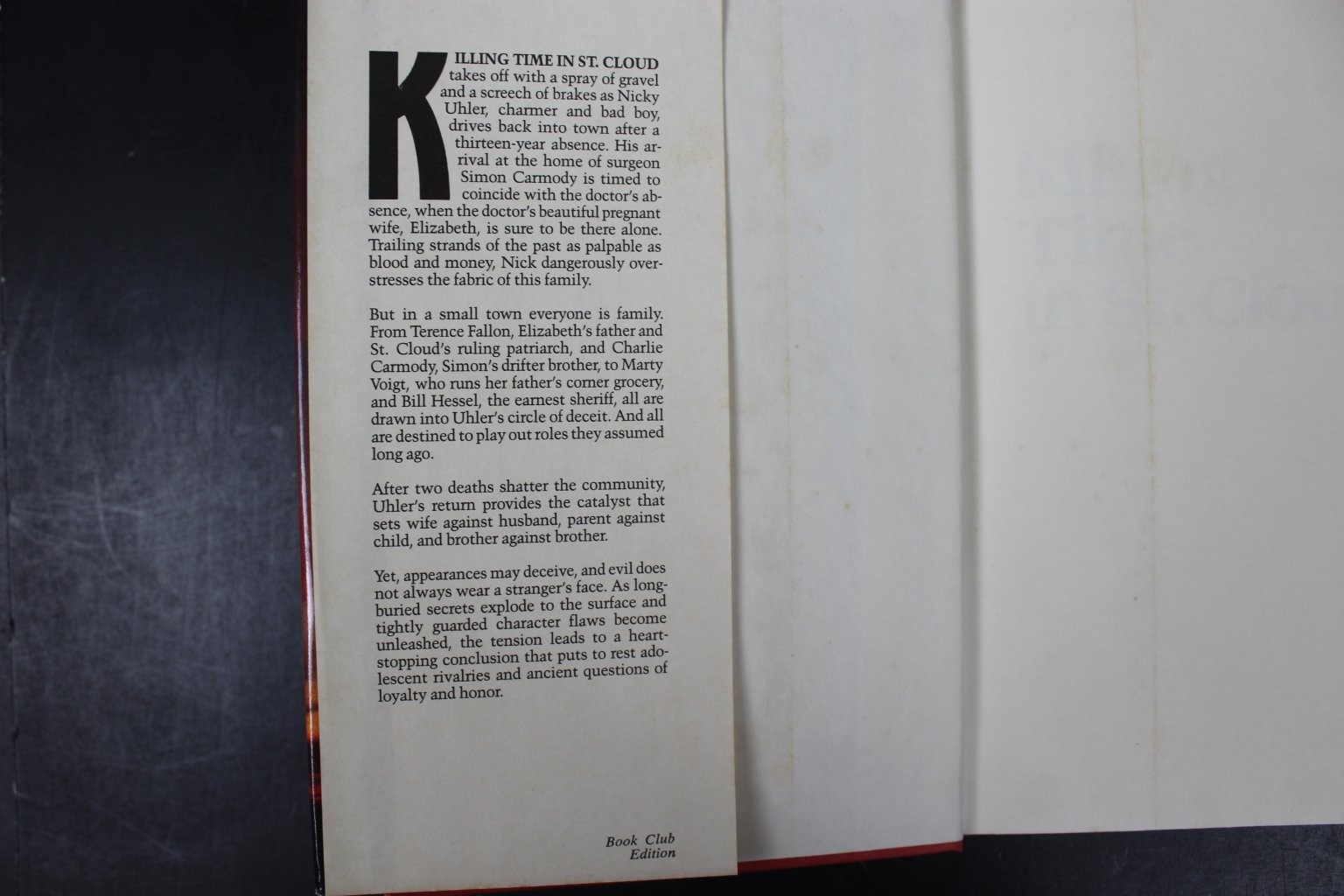 Killing Time in St. Cloud Judith Guest Rebecca Hill 1988 Delacorte Press HCDJ VG