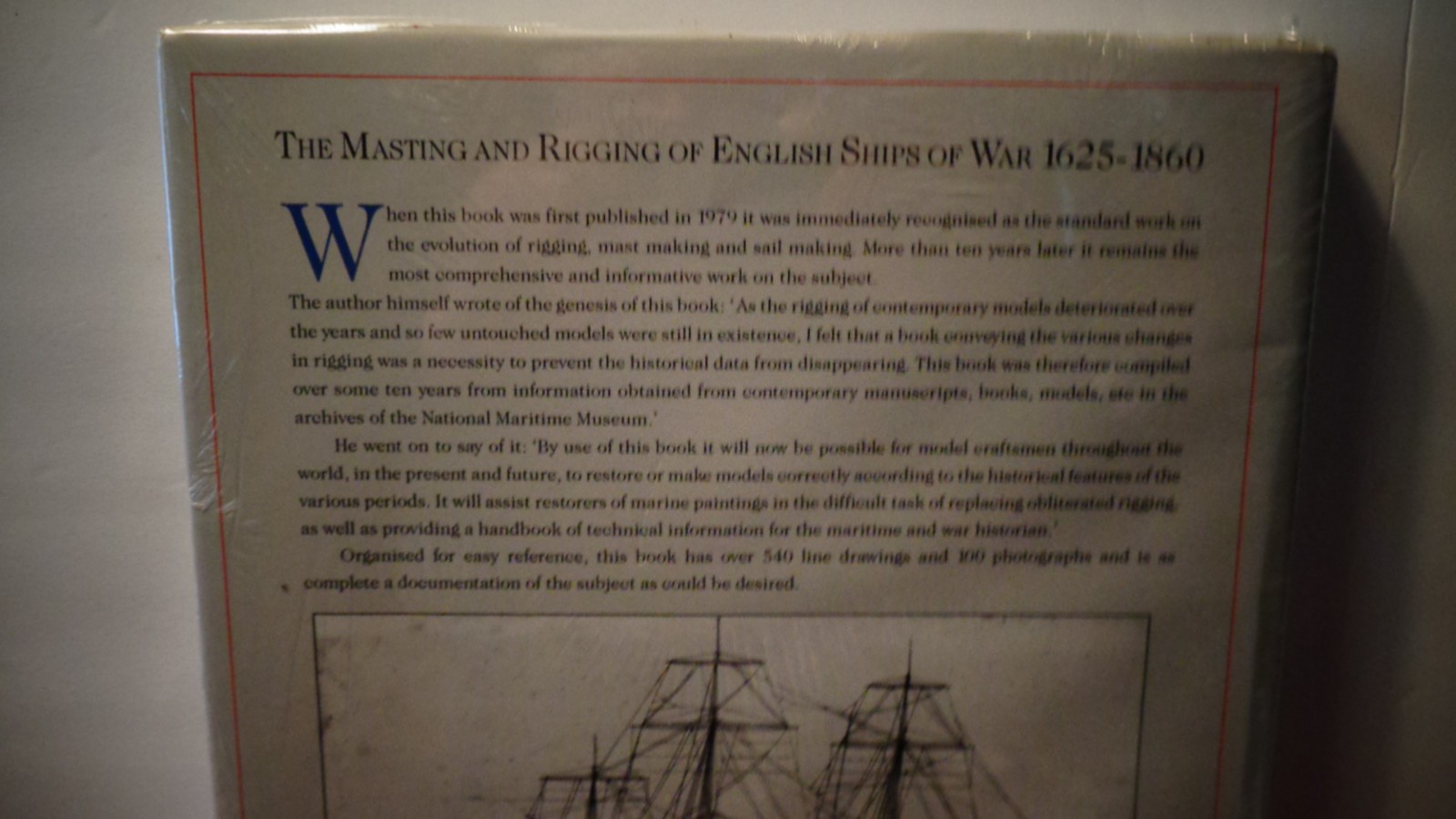 masting and rigging of english ships of war 1625-1860 james lees, still sealed