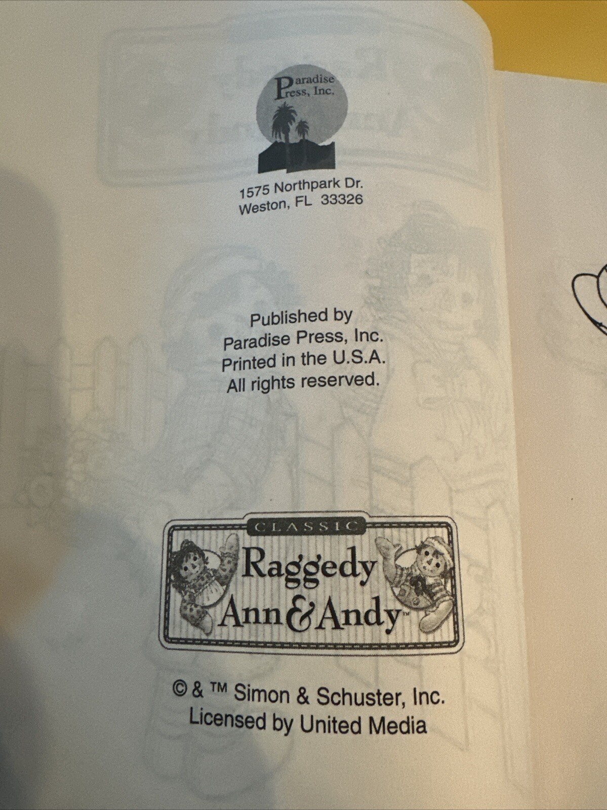 Vintage Simon & Schuster Raggedy Ann & Andy Coloring & Activity Book 136 Pages