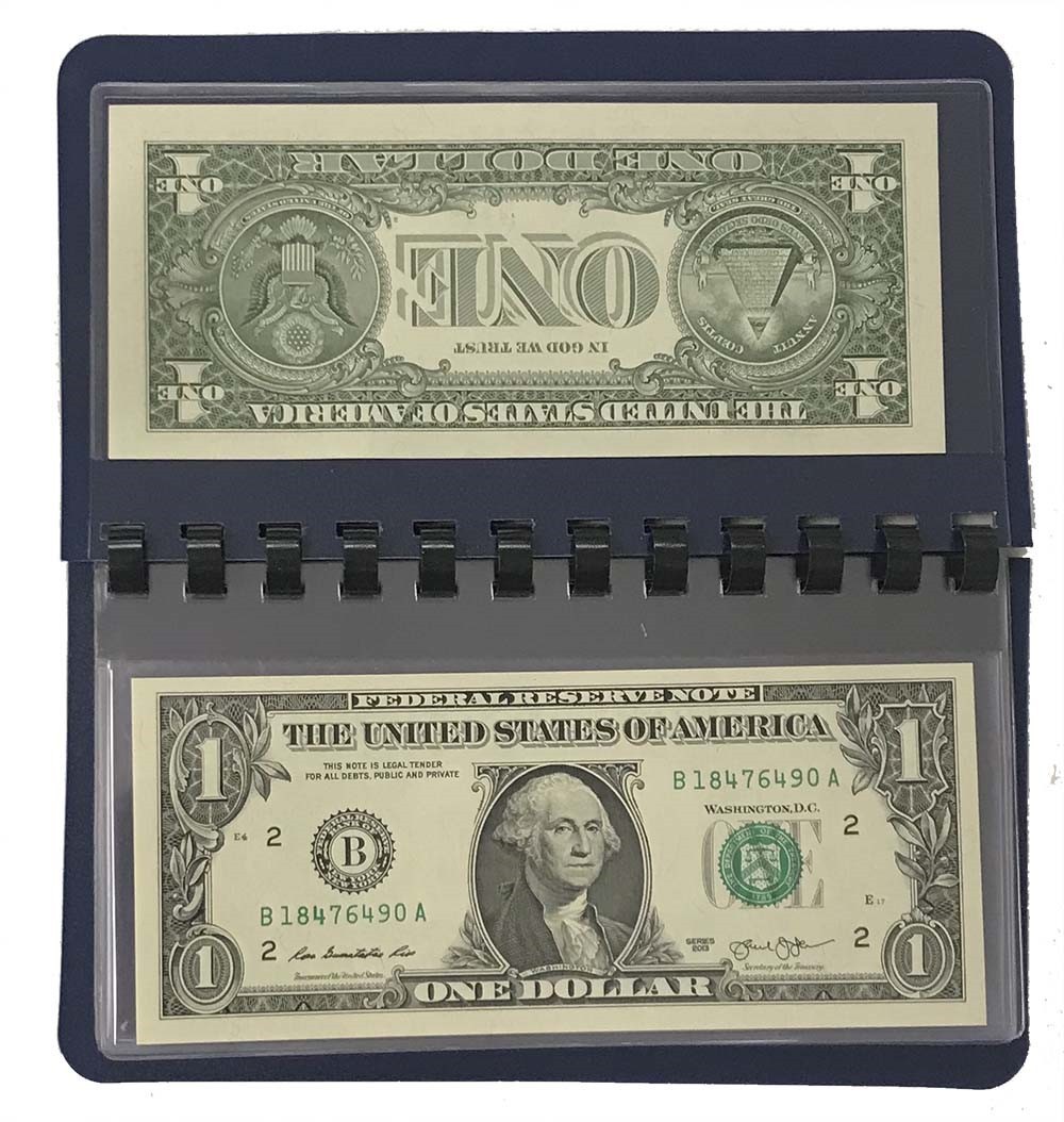 Currency Bill Pocket Album For Small / Fractional / Modern US Banknotes 10 Pages