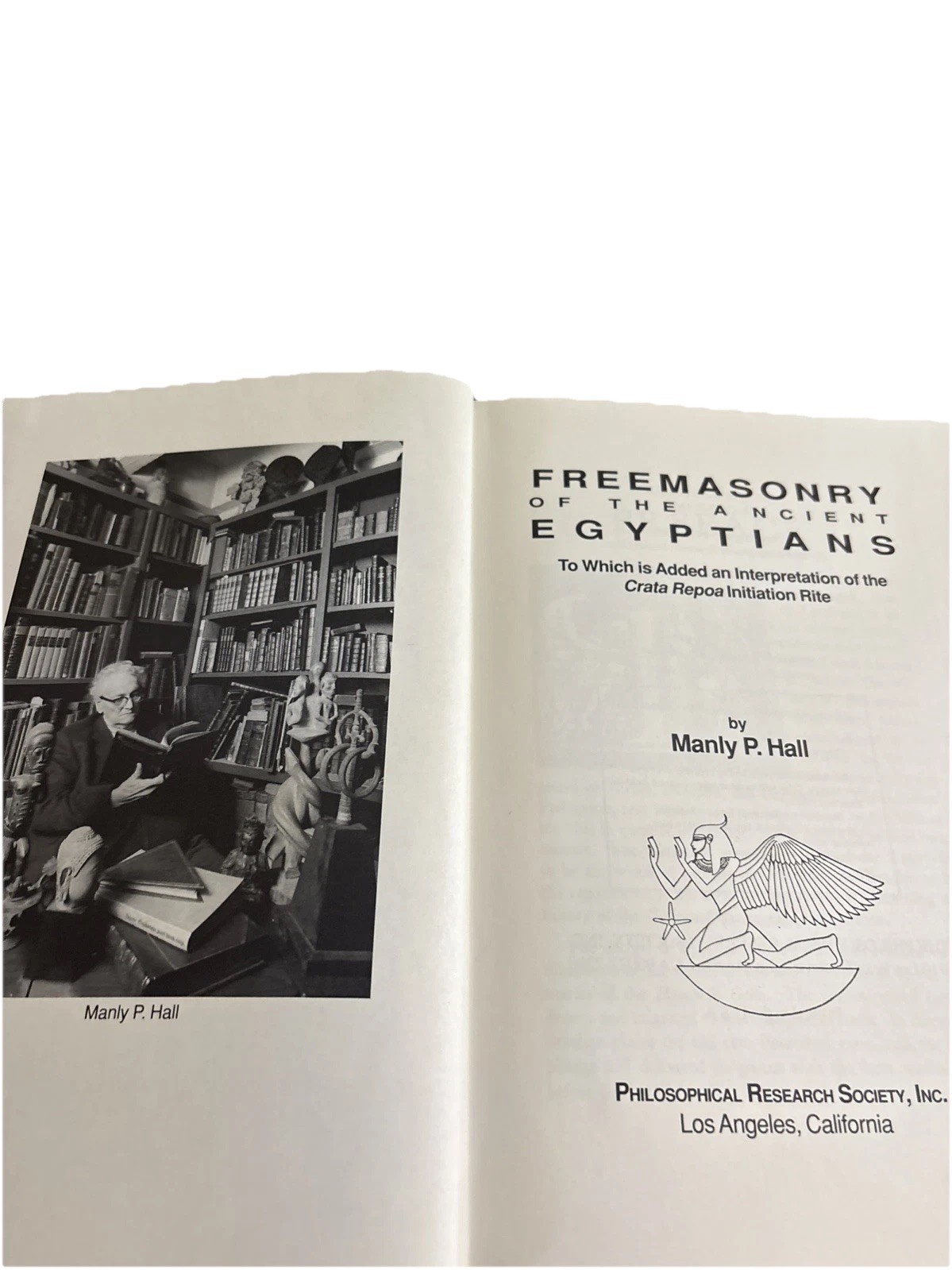 Freemasonry Of The Ancient Egyptians Manly P Hall HC/Missing DJ Clean 4thRev7th