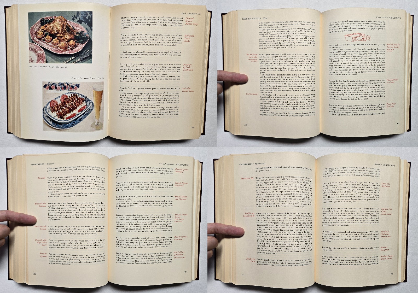 The Gourmet Cookbook Volume 1 & 2 HC Vintage Set of 2 Books