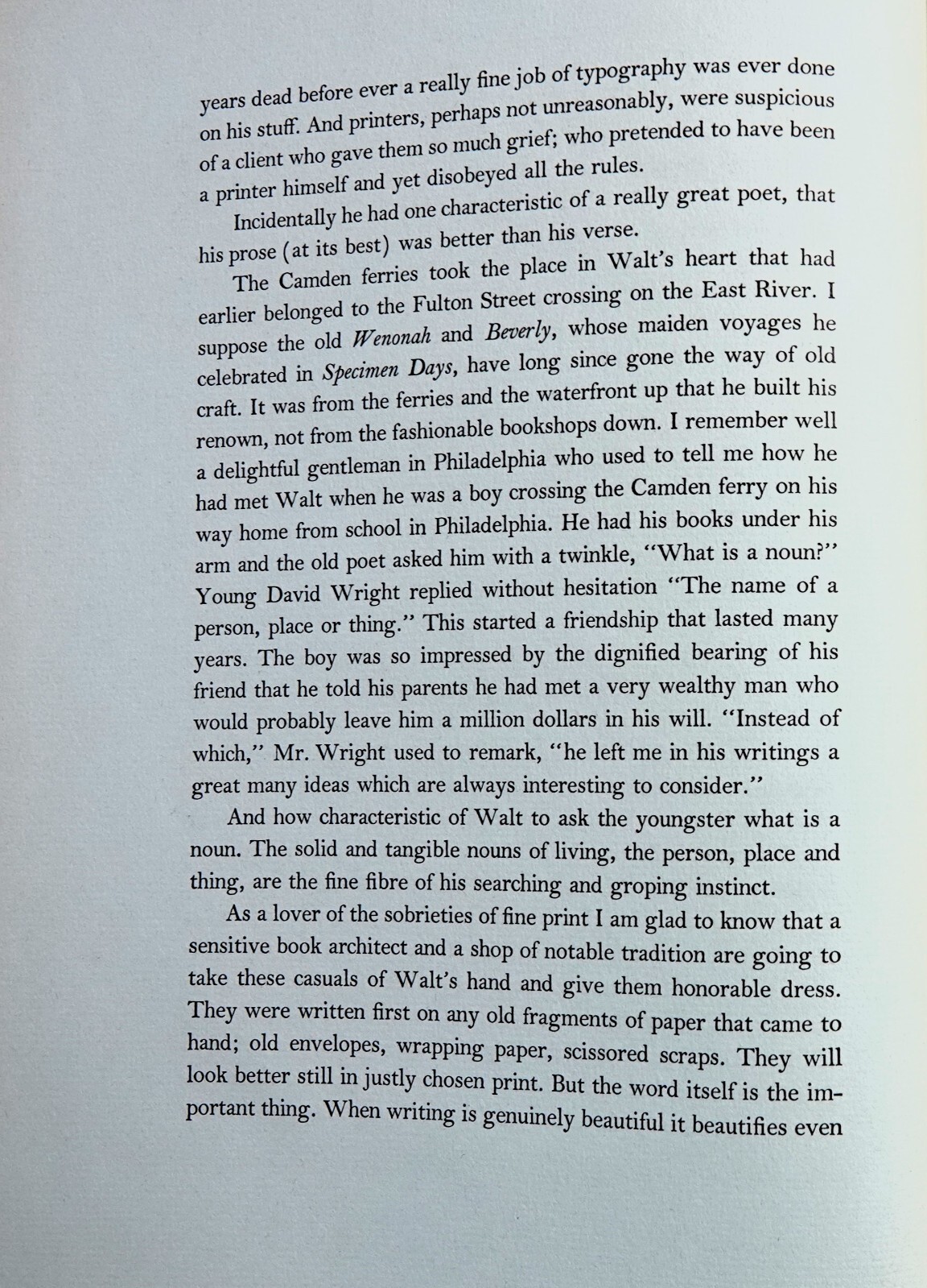 WALT WHITMAN IN CAMDEN PREFACE BY CHRISTOPHER MORLEY 1938 HC LE OF 1100.