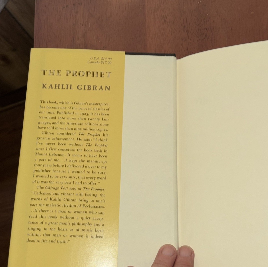 The Prophet (A Borzoi Book) – Hardcover By Kahlil Gibran – GOOD