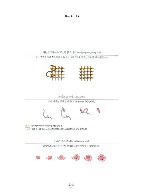 바늘과 실이 함께하는 앤틱 자수 Antique Embroidery – Korean Guide