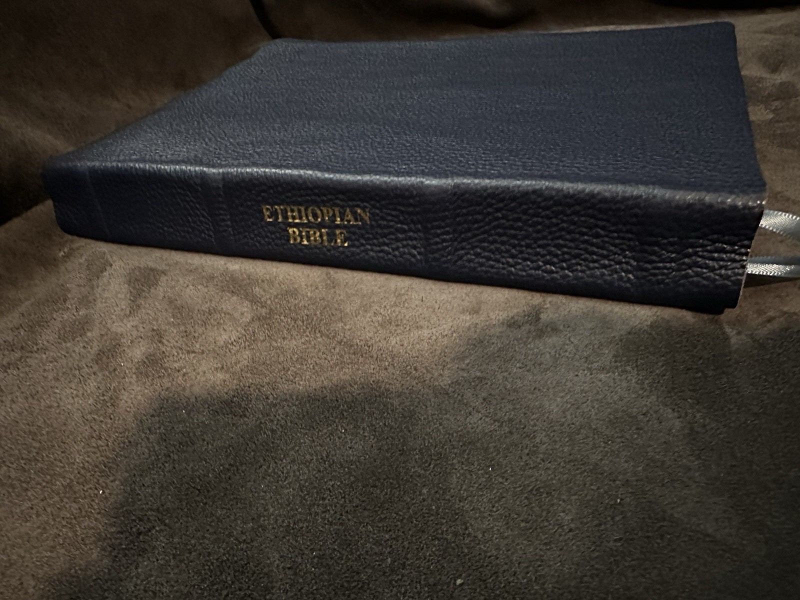 ethiopian bible in english leather Navy Blue Apocrypha Deuterocanonical 88 Books