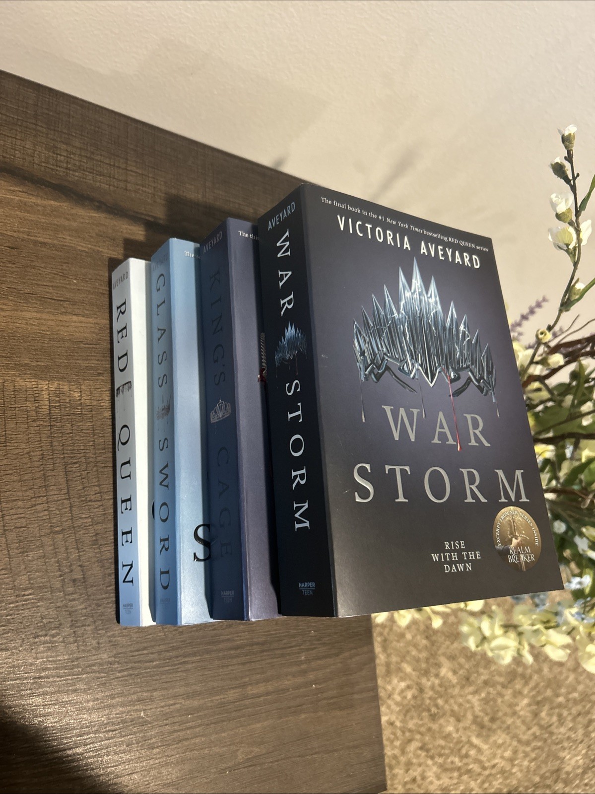 Red Queen, Glass Sword, King’s Cage, War Strom by Victoria Aveyard