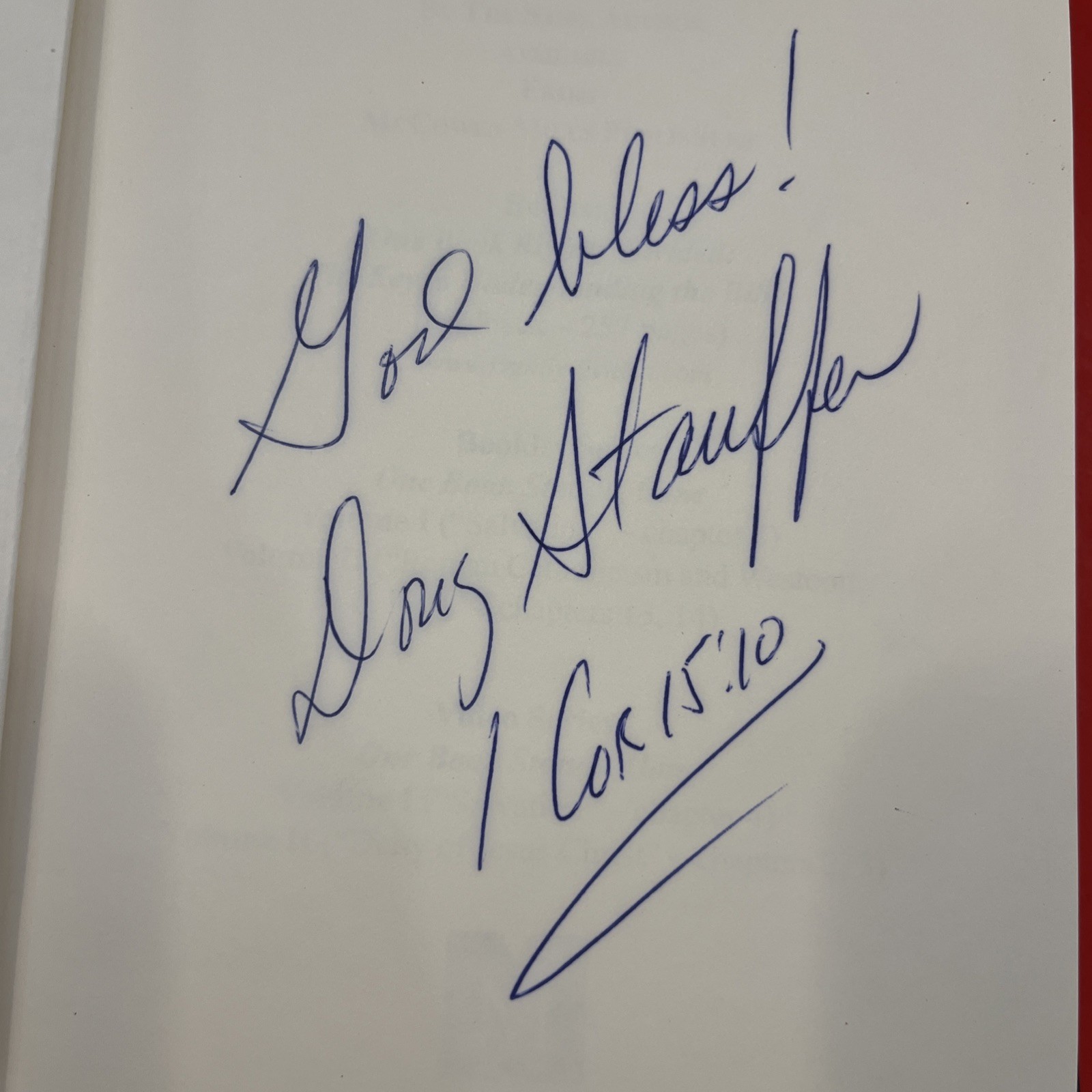 One Book Stands Alone Douglas D. Stauffer Signed Hardcover