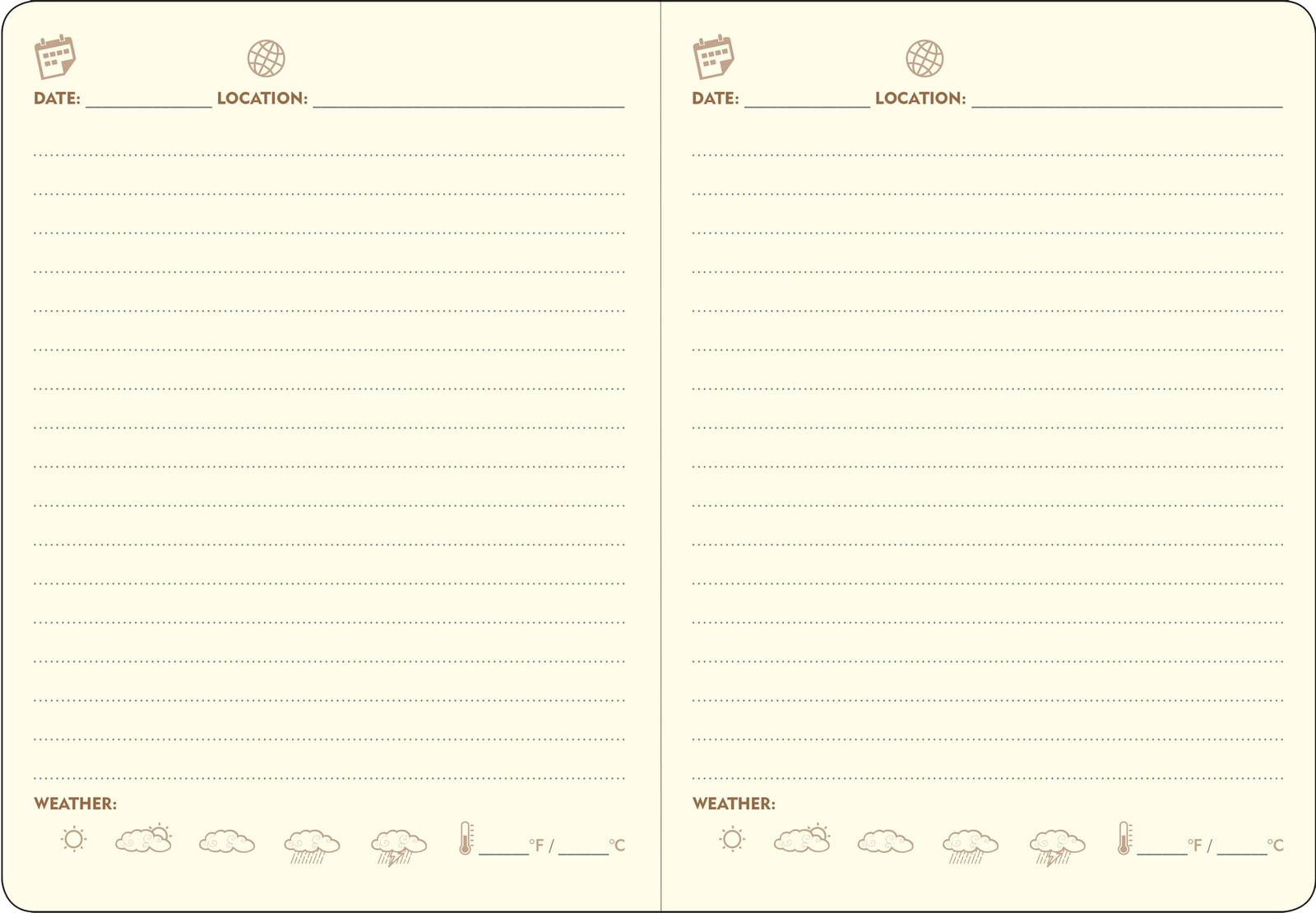 Page-A-Day Artisan Travel Journal (Diary, Vegan Leather Notebook)