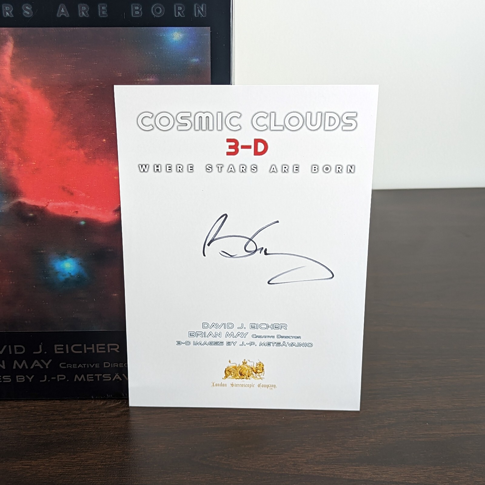COSMIC CLOUDS 3-D Where Stars Are Born with SIGNED Bookplate by Brian May