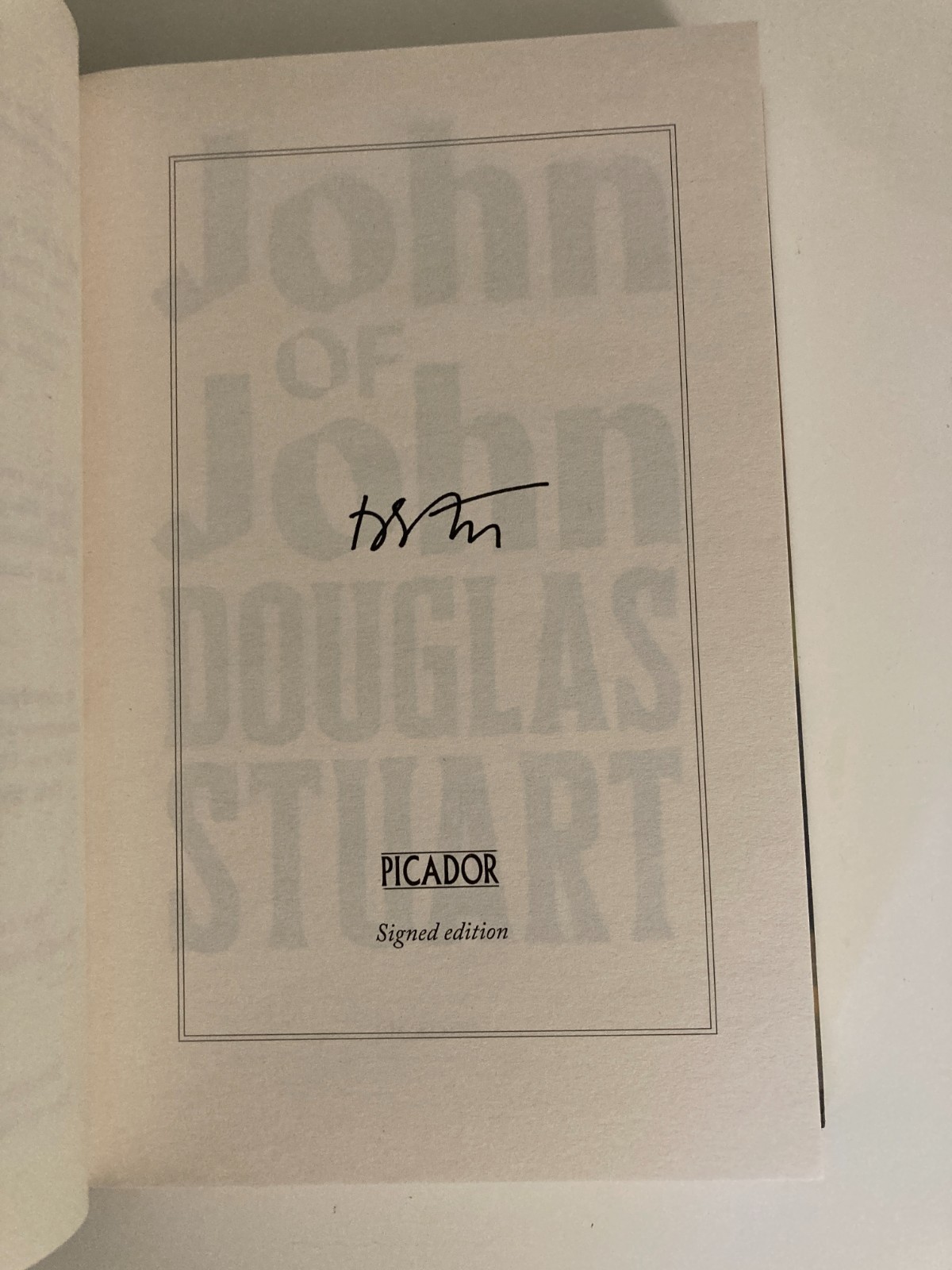 John Of John by Douglas Stuart (2026, HC) 1st UK Printing w/Protective Cover