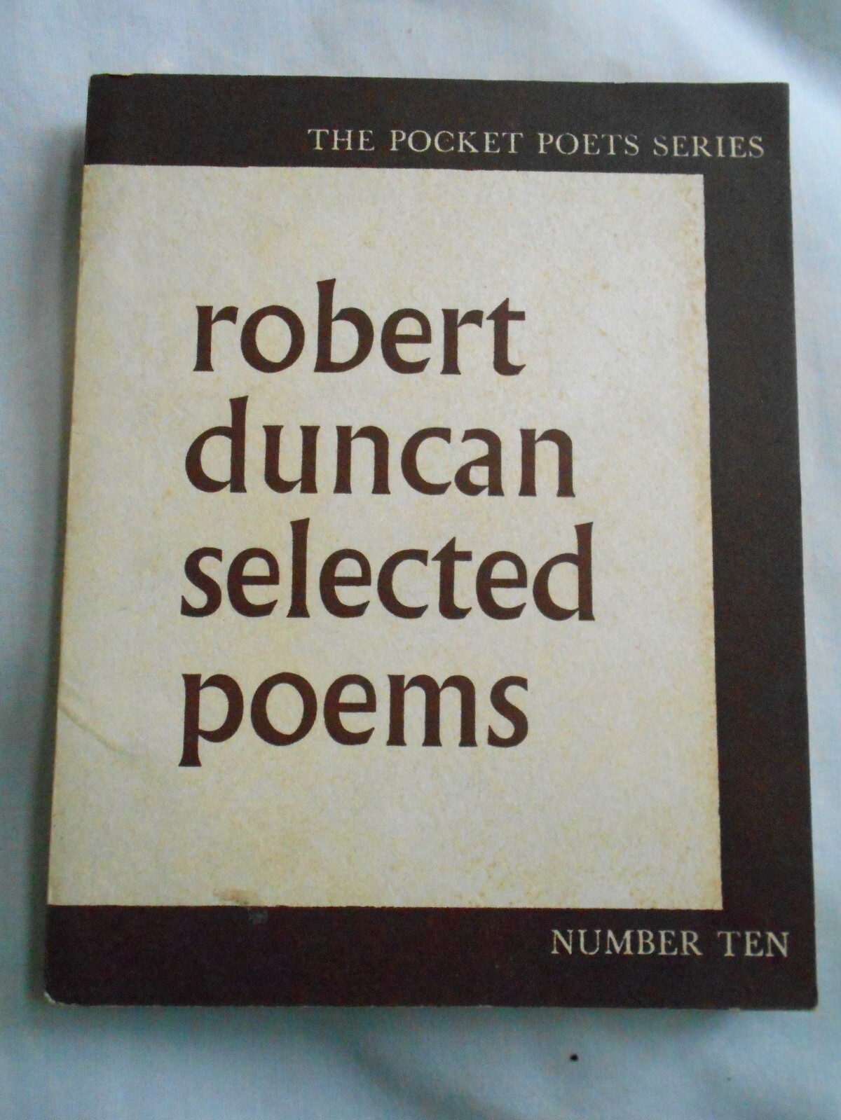 Robert Duncan–SELECTED POEMS 1st ed 1st ptg PBO 1959 Pocket Poets Series #10