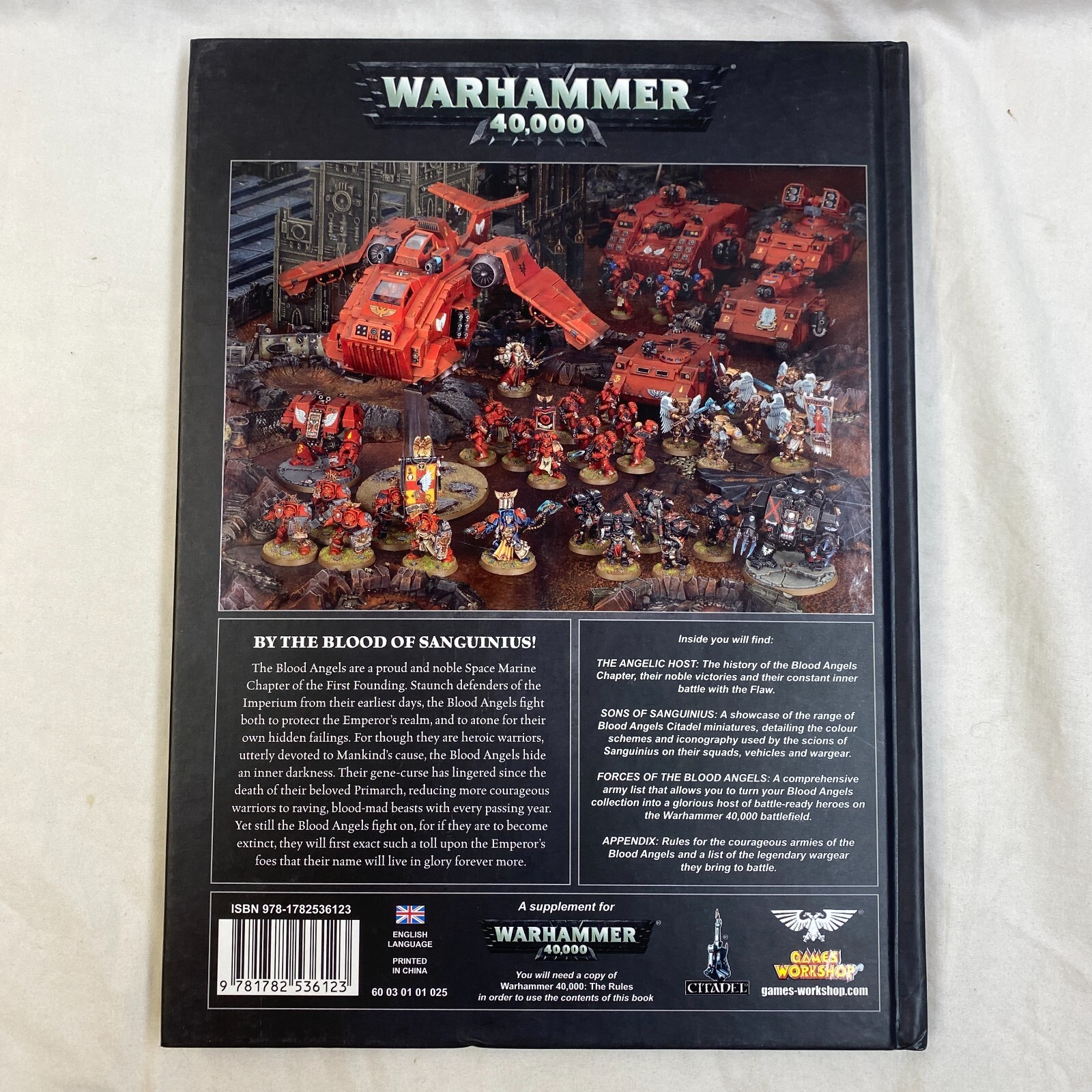 Warhammer 40000 Codex Adeptus Astartes Blood Angels Hardcover Book VG