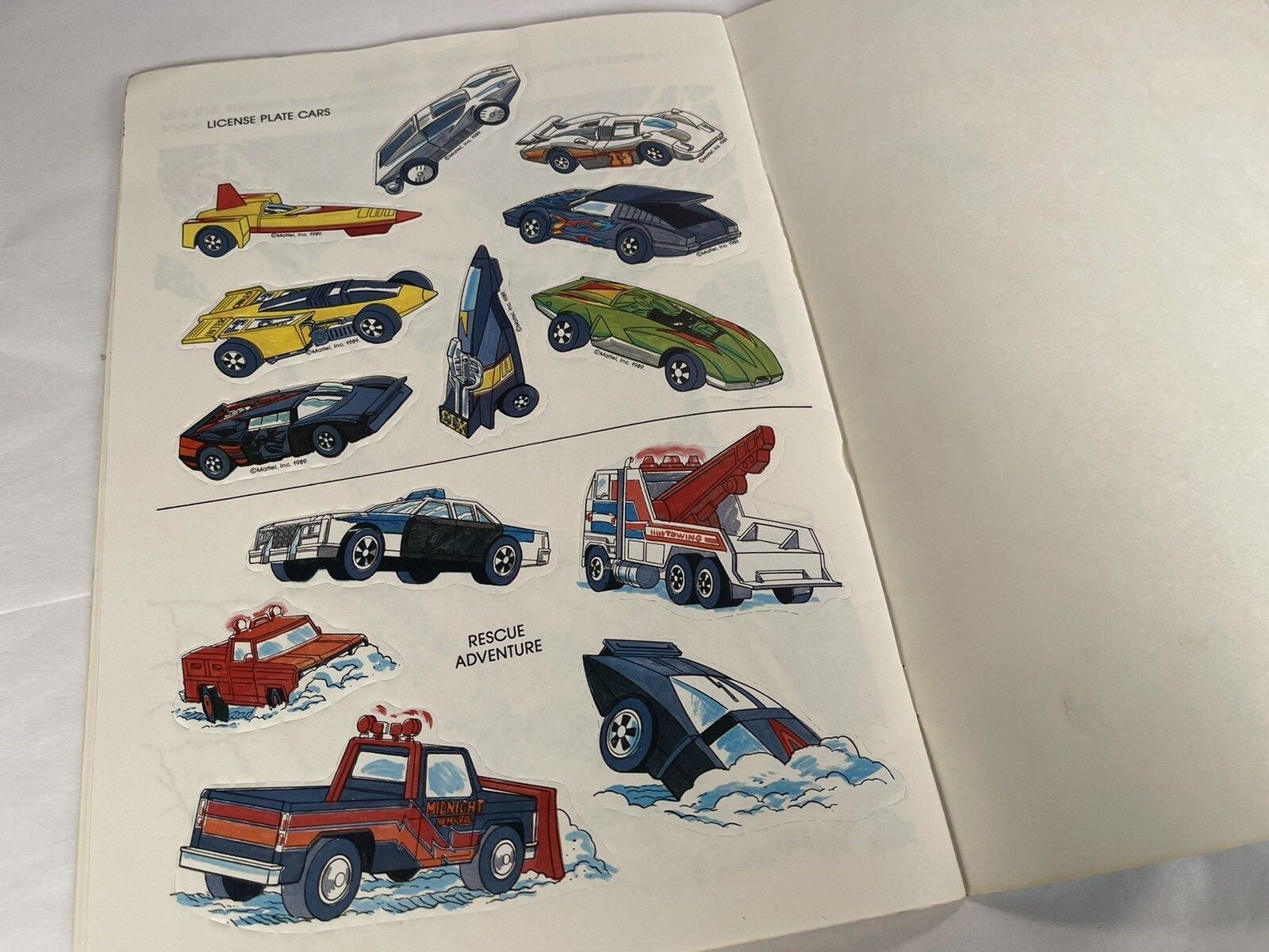 1992 Hot Wheels Sticker Fun Golden Book Vintage Mattel