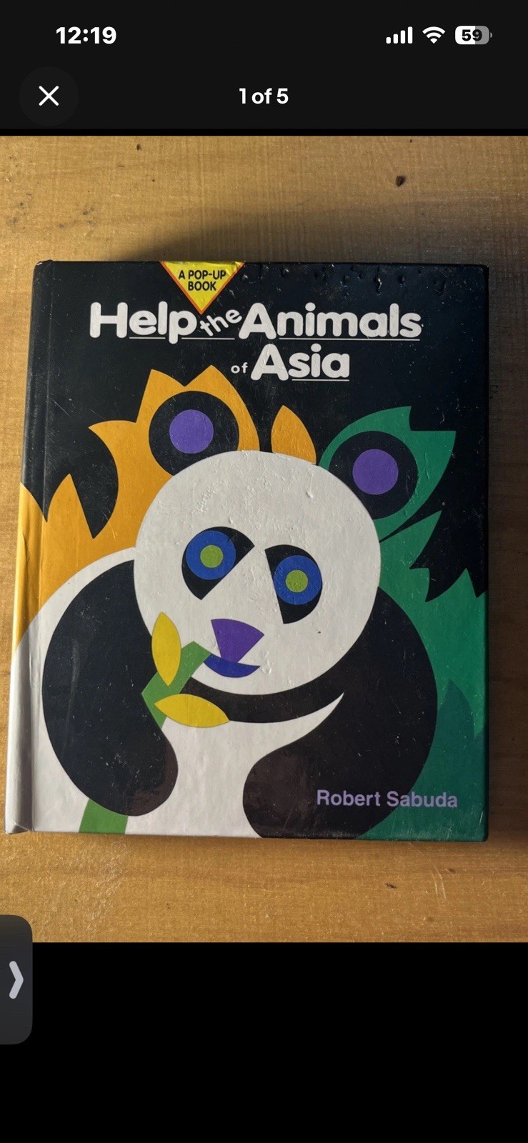 Robert Sabuda / HELP THE ANIMALS OF ASIA 1st Edition 1995 Pop Up Book Like New