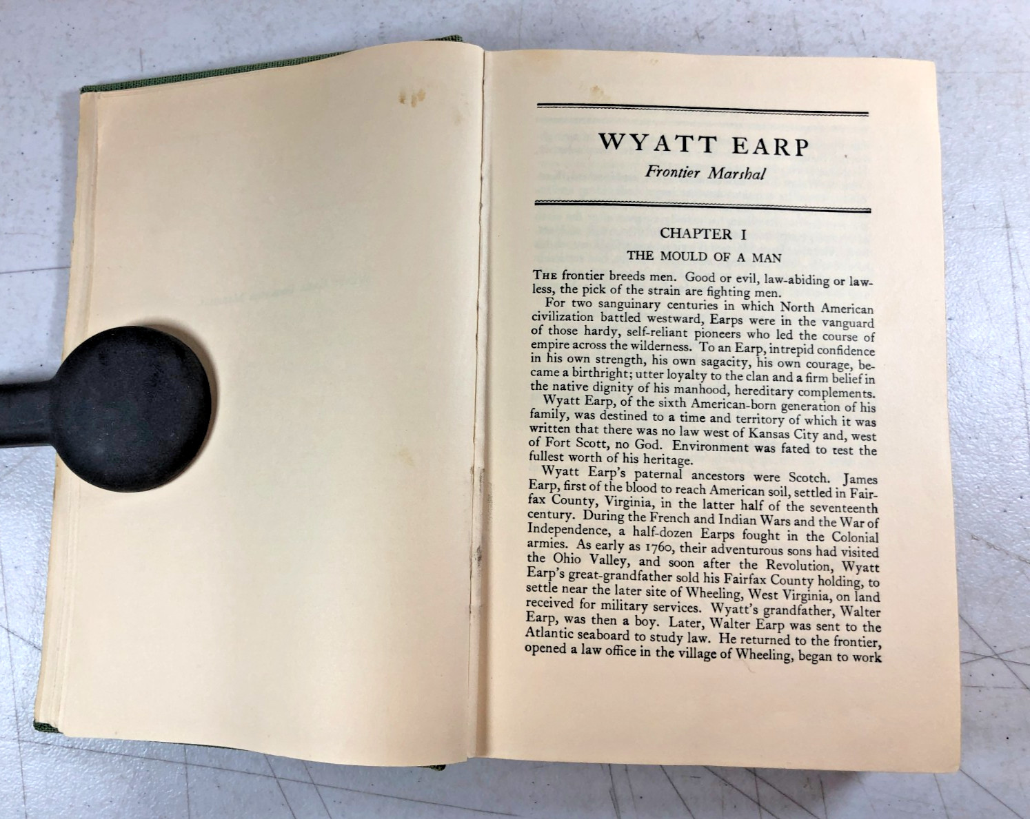 Wyatt Earp, Frontier Marshal, Stuart N. Lake 1931 (E-104)