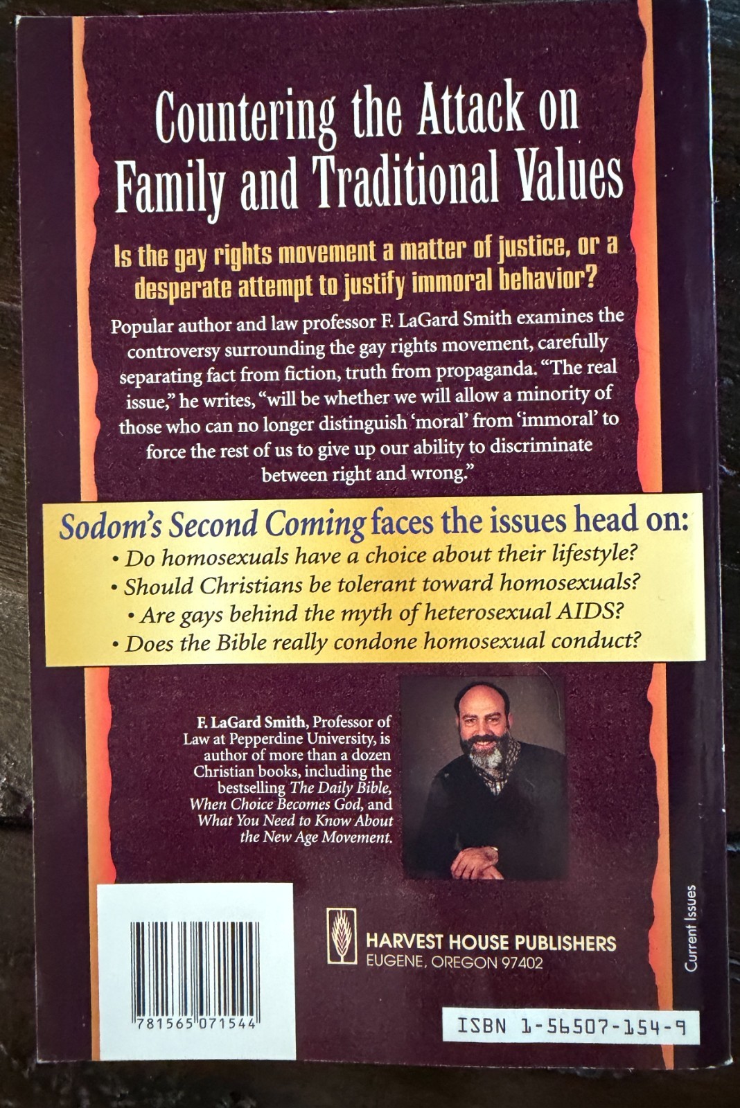 Church of Christ, Sodom’s Second Coming, F. LaGard Smith, Homosexuality