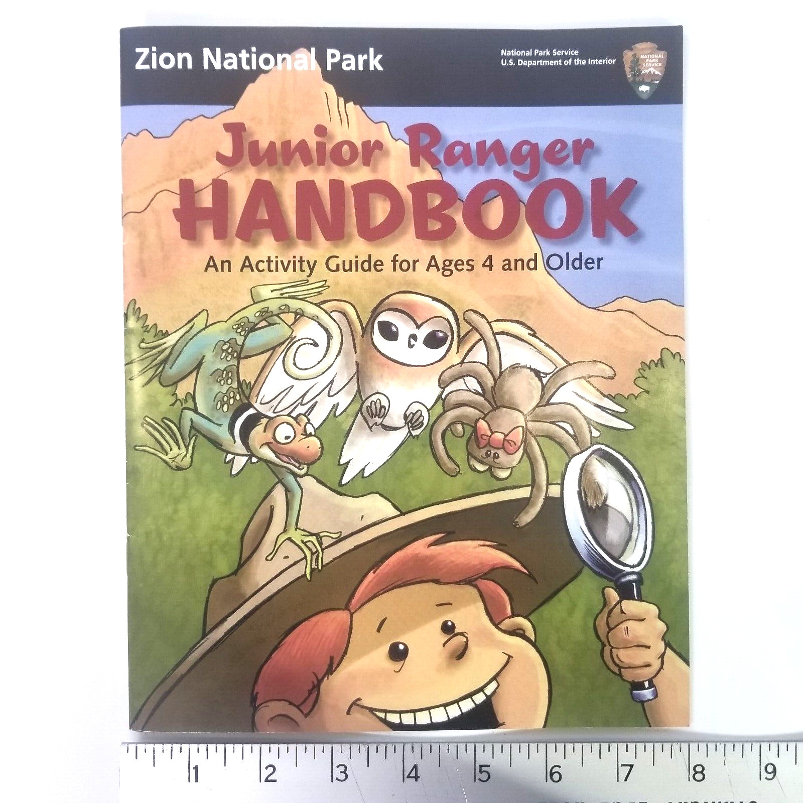Zion National Park Junior Ranger Handbook Activity Guide Ages 4 Up, 18 Pages