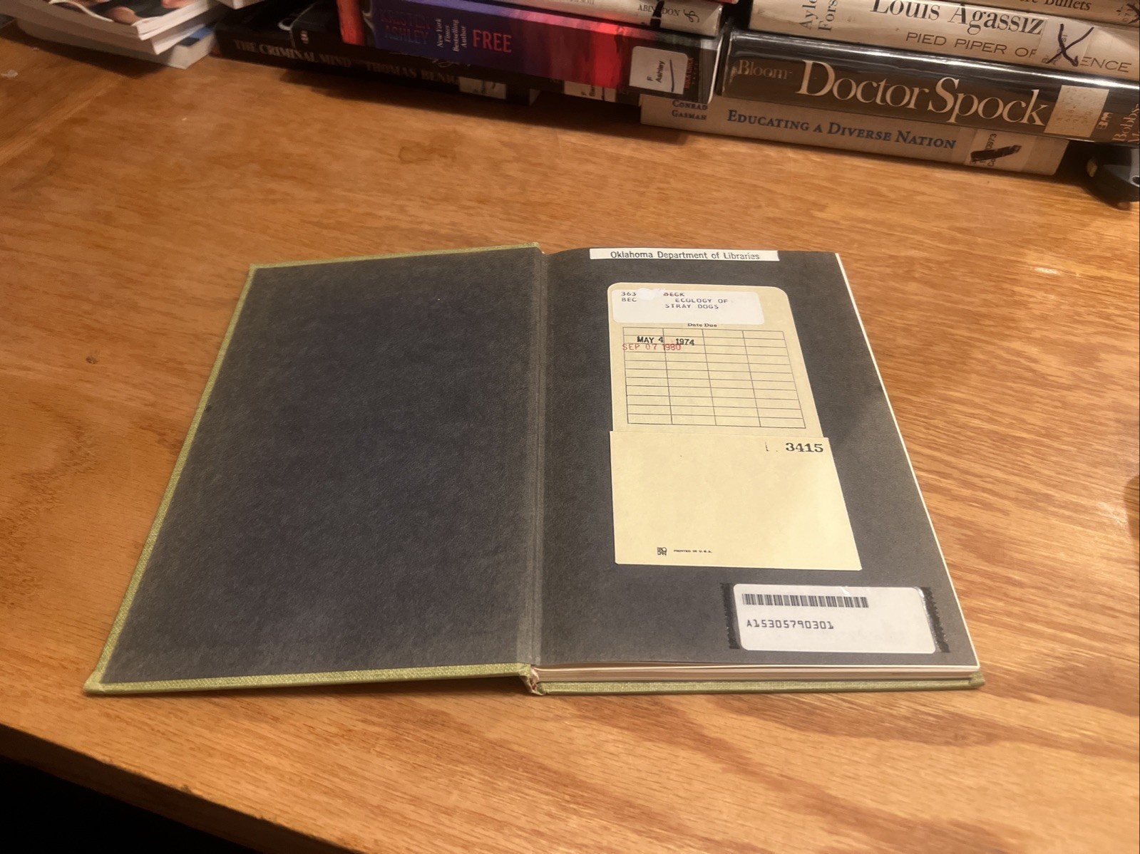 The Ecology of Stray Dogs: Study of Free-Ranging Urban Animals by Beck 1973 HC